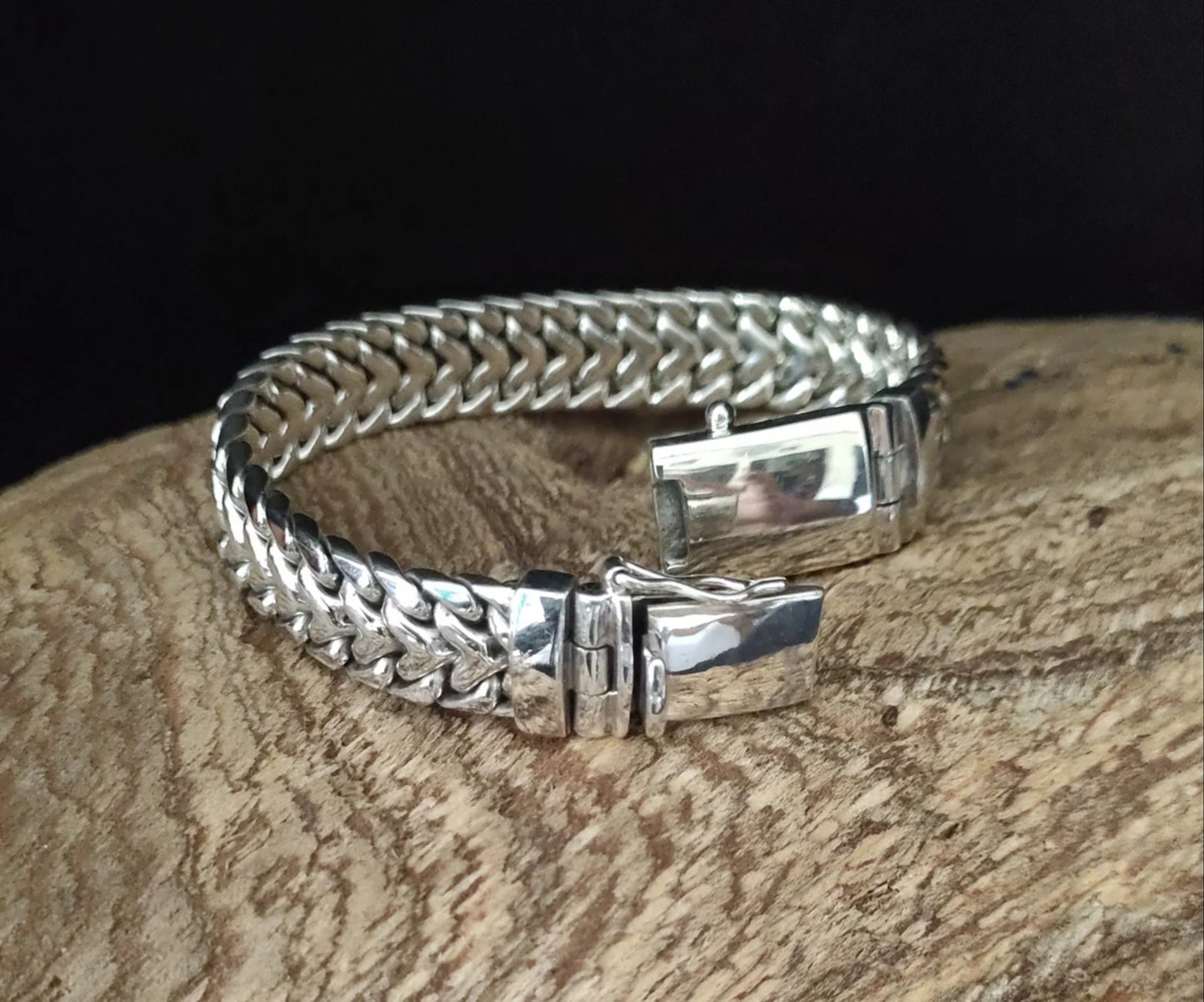Luxury Men’s Heavy Curb Chain Bracelet – Real 925 Silver