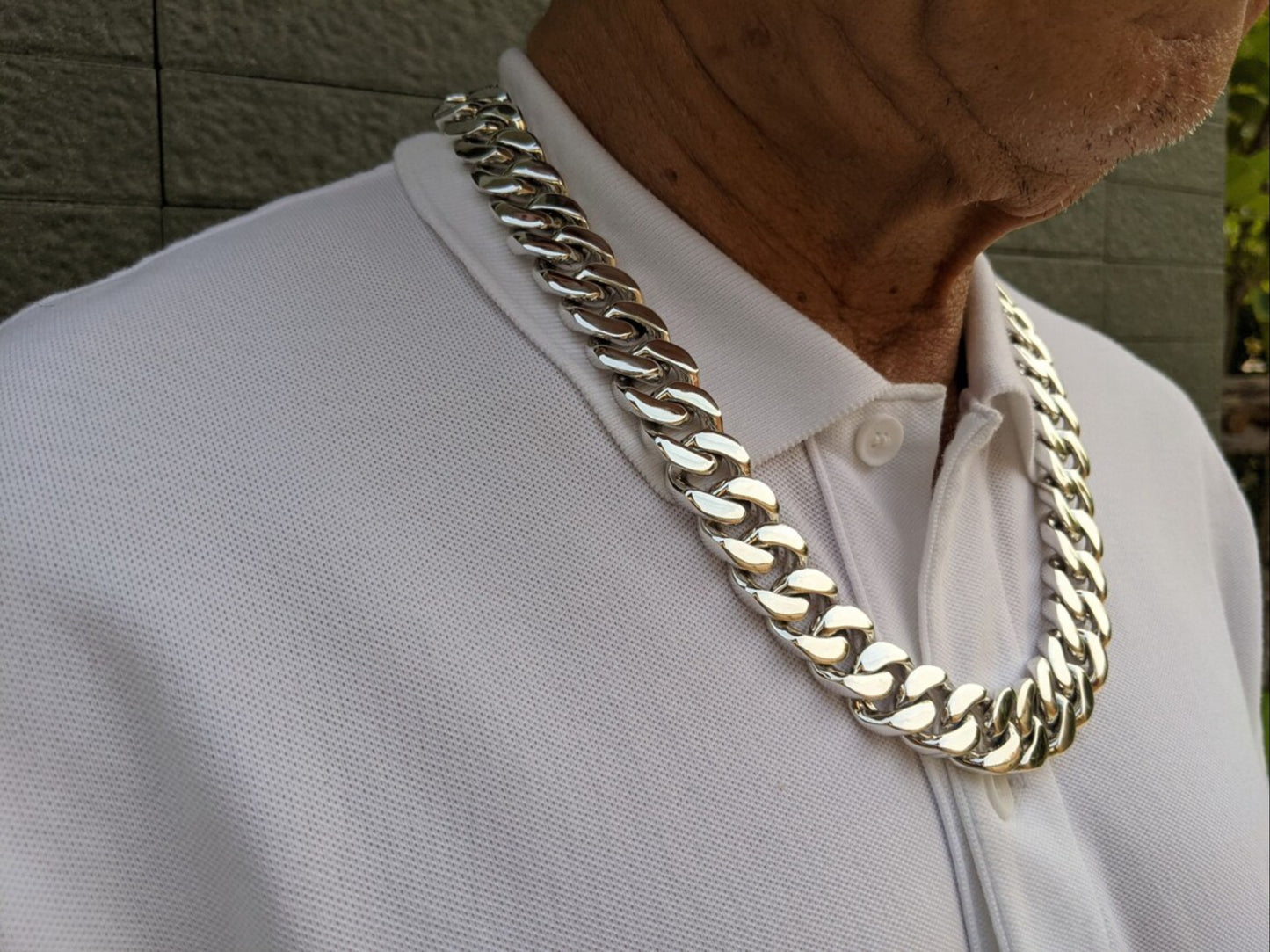 heavy duty necklace - big 925 silver necklace - gift necklace
