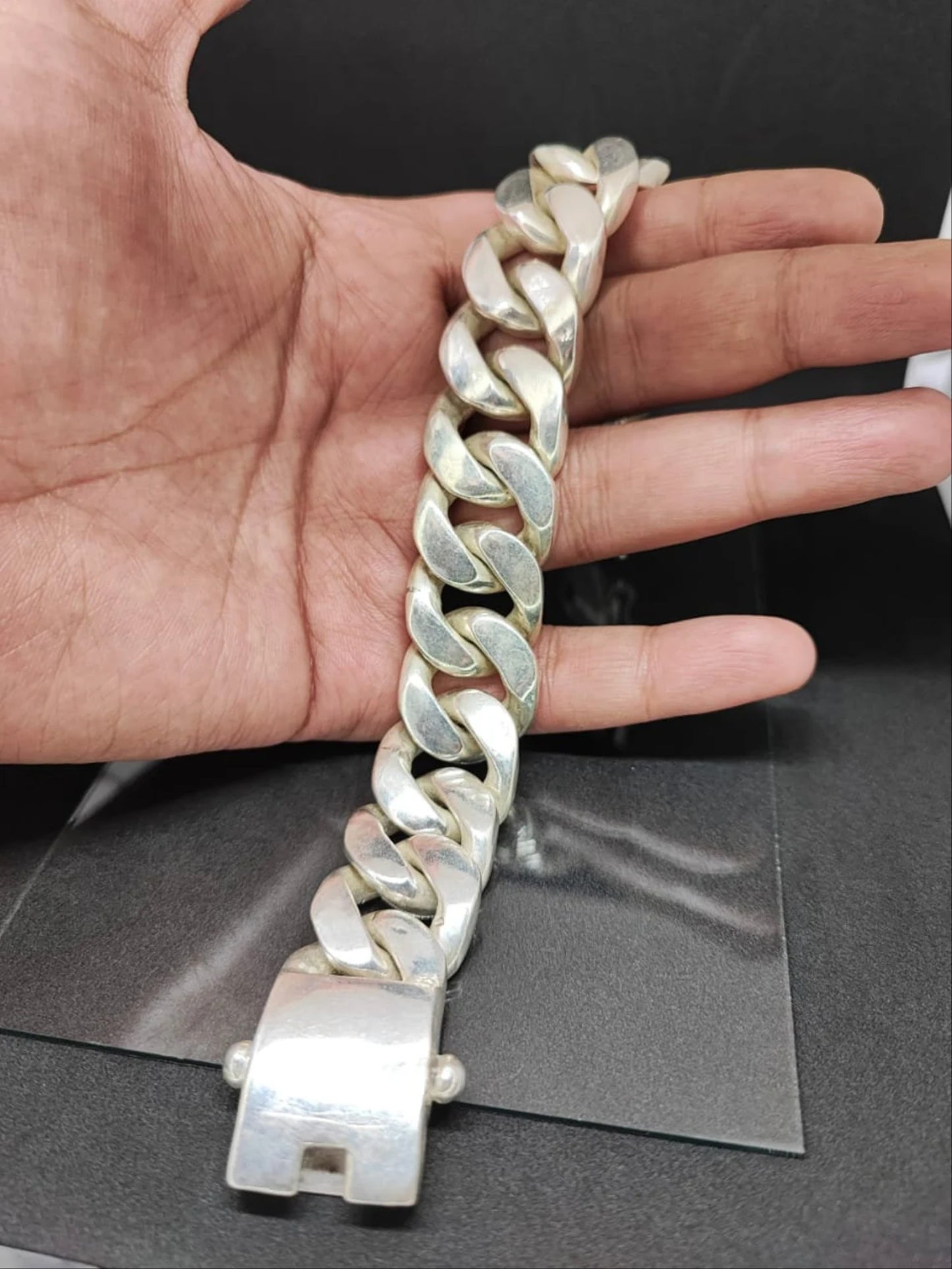 9" Heavy Men's Miami Cuban Curb Chain Bracelet – Solid 925 Sterling Silver, 230g