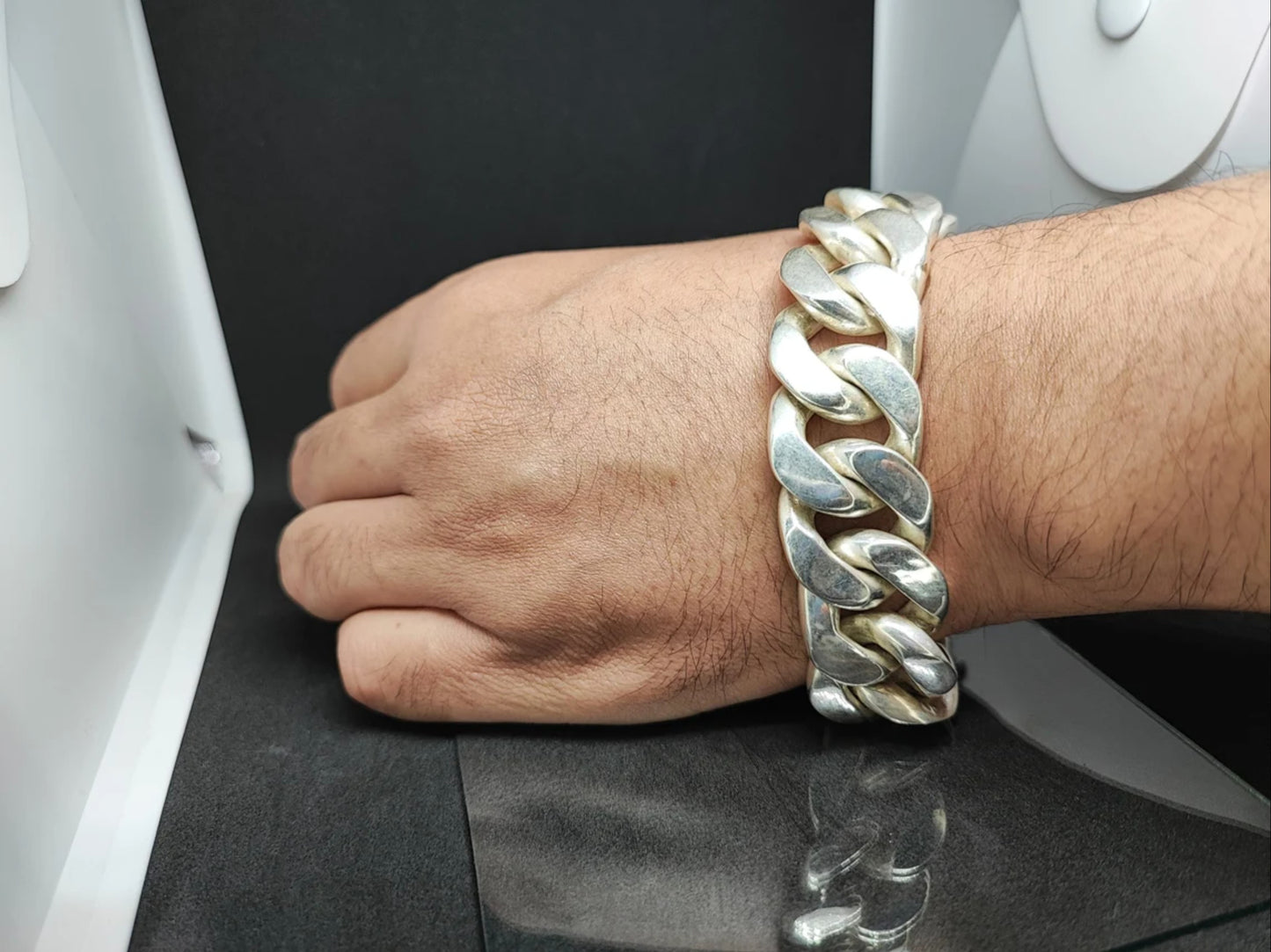 9" Heavy Men's Miami Cuban Curb Chain Bracelet – Solid 925 Sterling Silver, 230g