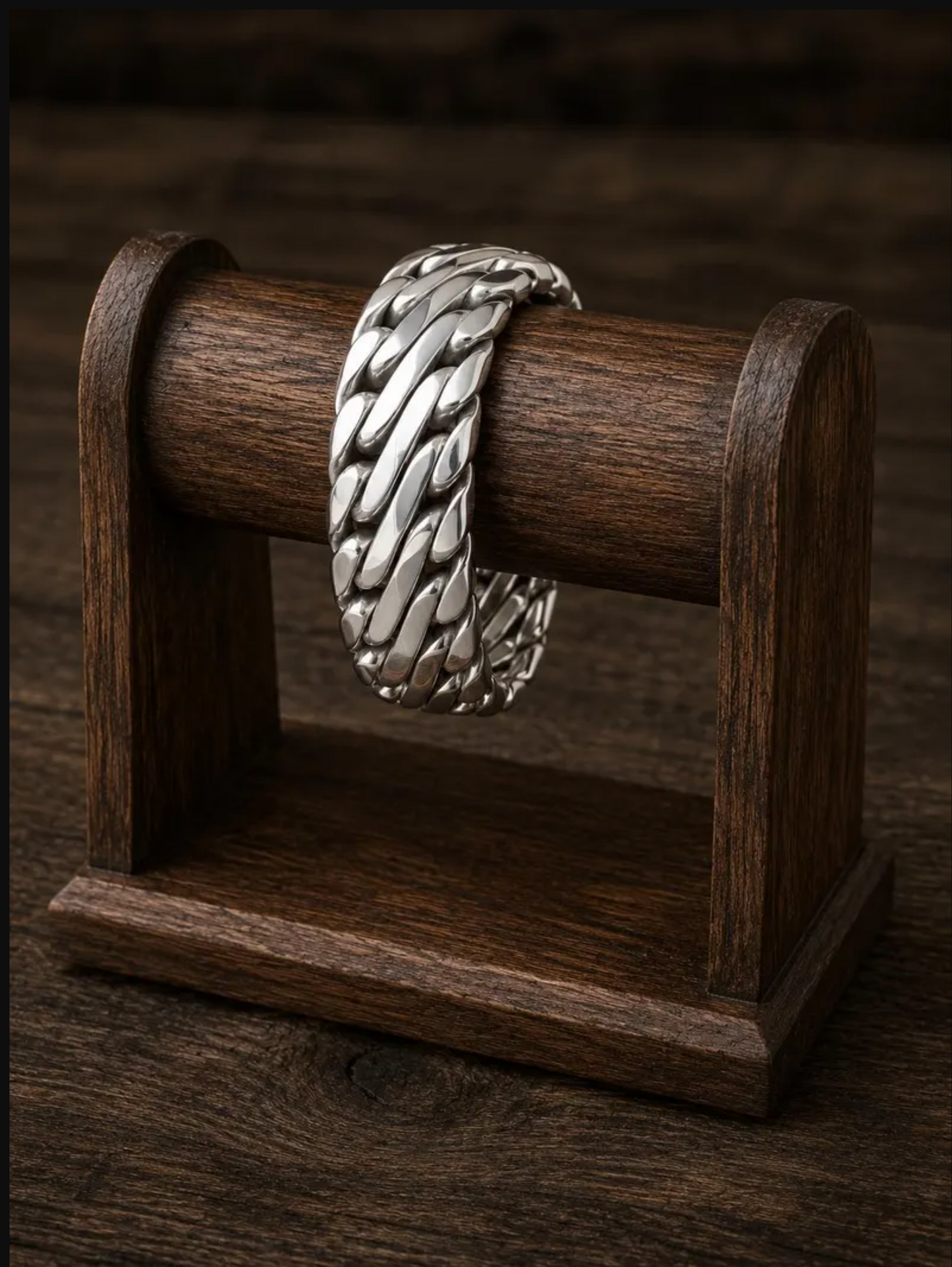 Real 925 Sterling Silver Snake Bracelet 15mm
