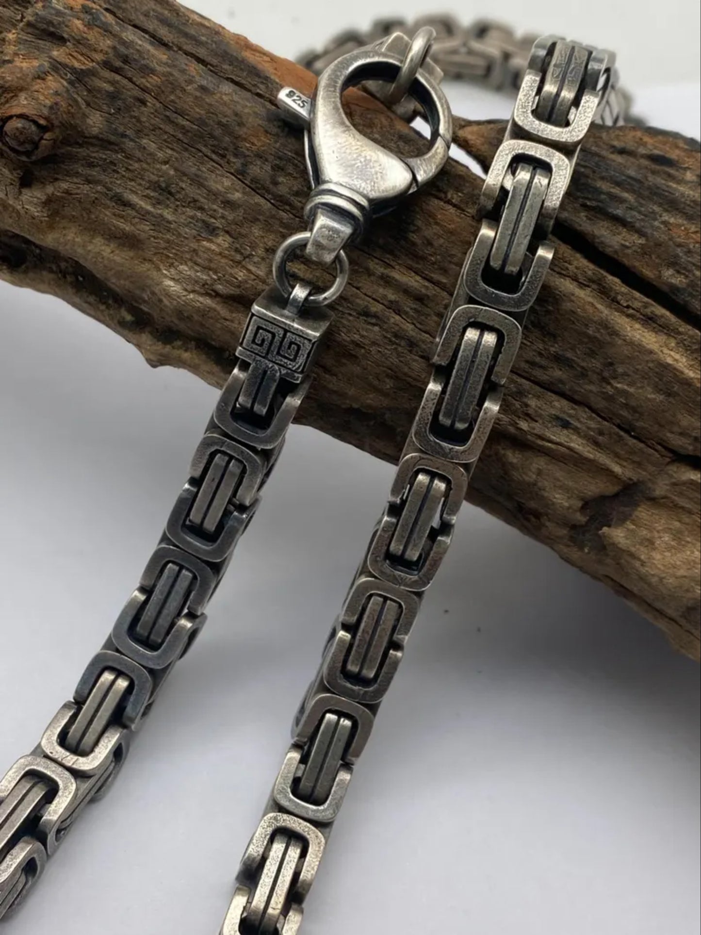 Big Link Chain Heavy 925 Sterling Silver Necklace
