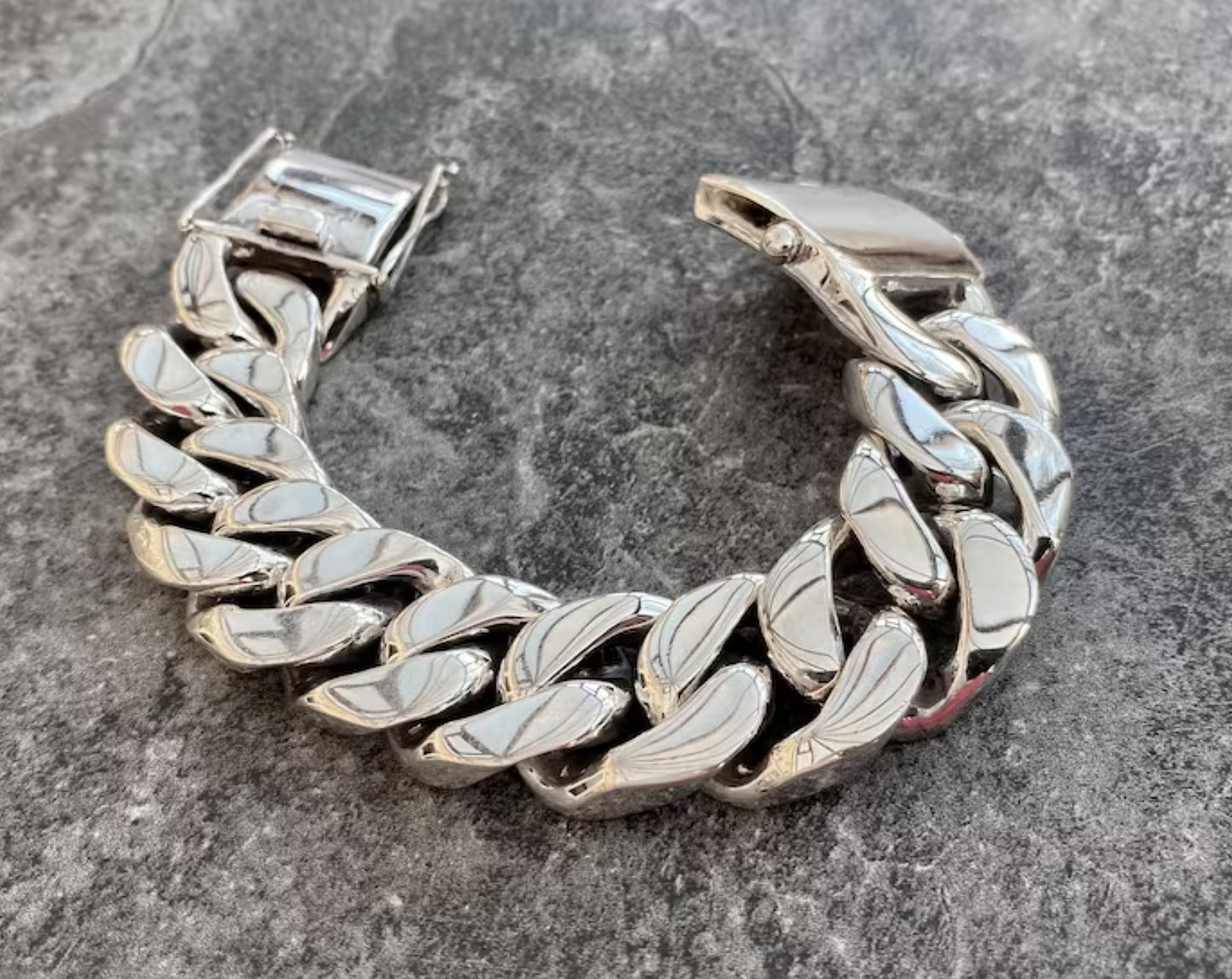 Big Links -Heavy Silver Bracelet Men 25mm