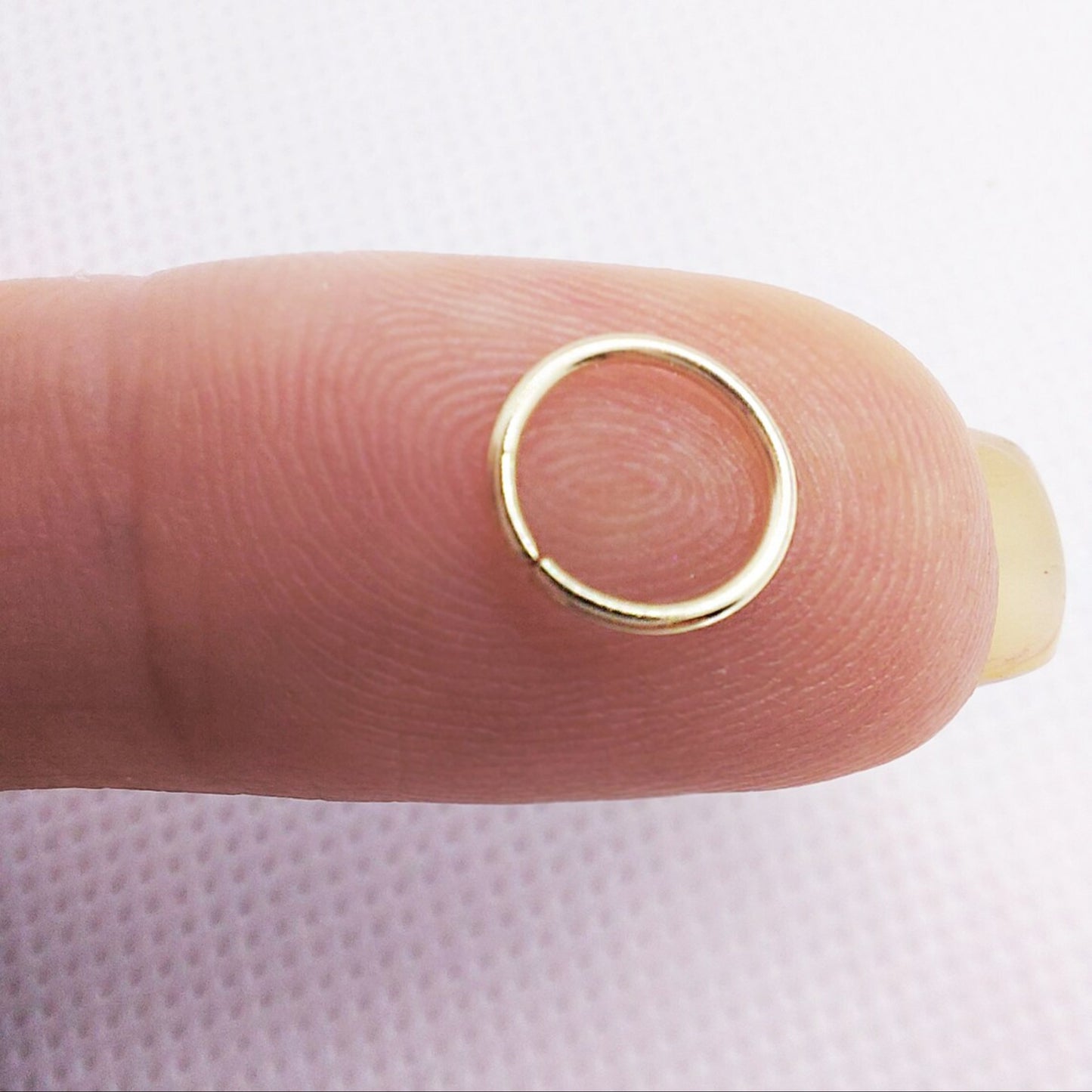 Mens Hoop 18k Gold Earrings - Lip Ring - tiny helix hoop