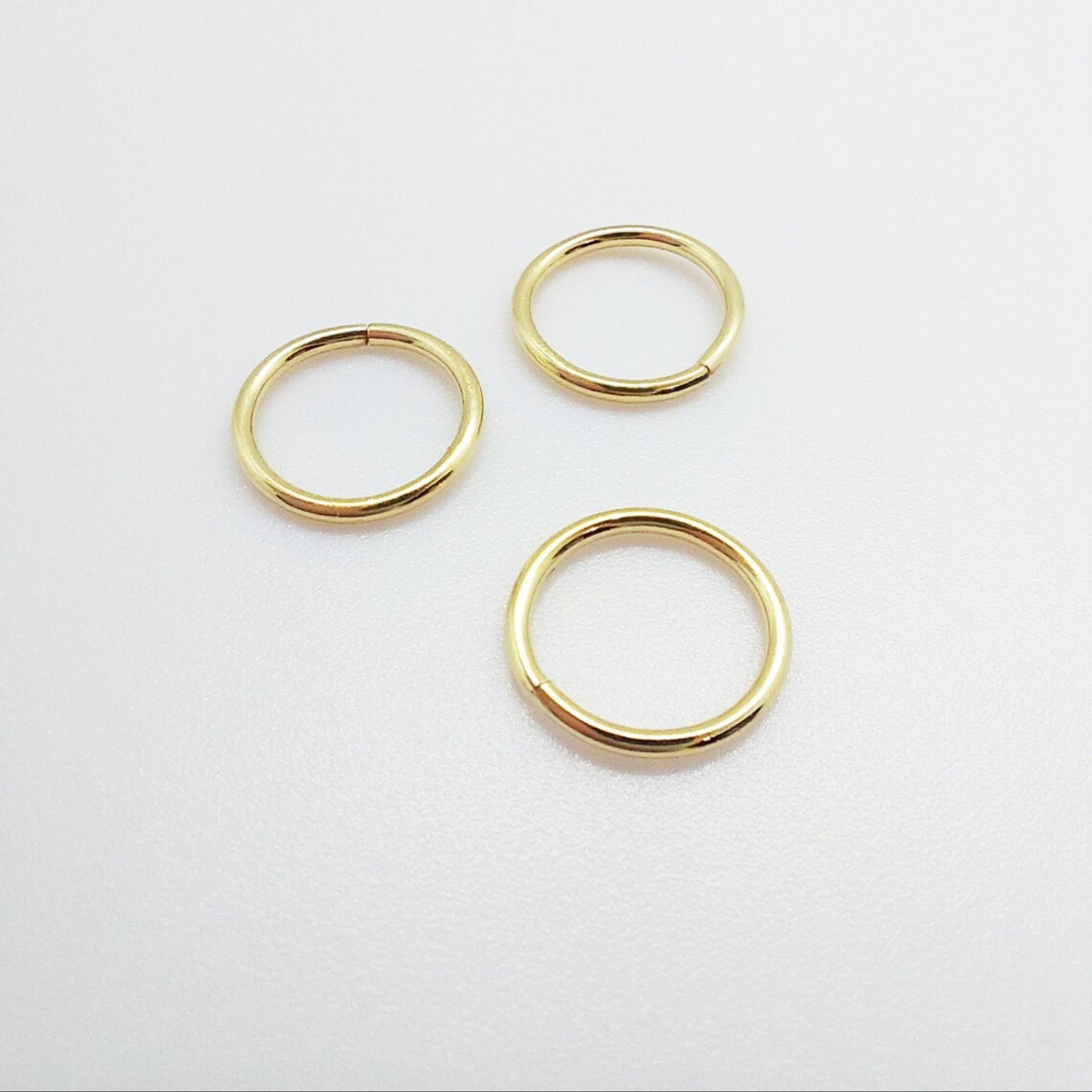 Mens Hoop 18k Gold Earrings - Lip Ring - tiny helix hoop