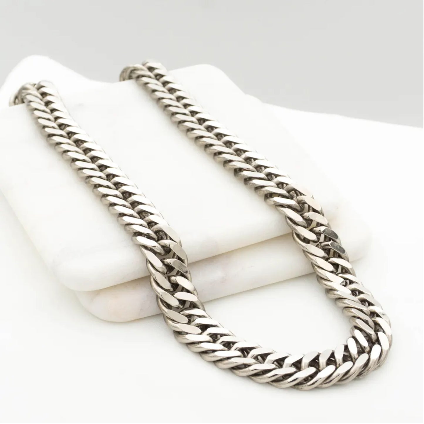15mm Heavy 925 Silver Curb Chain Chunky