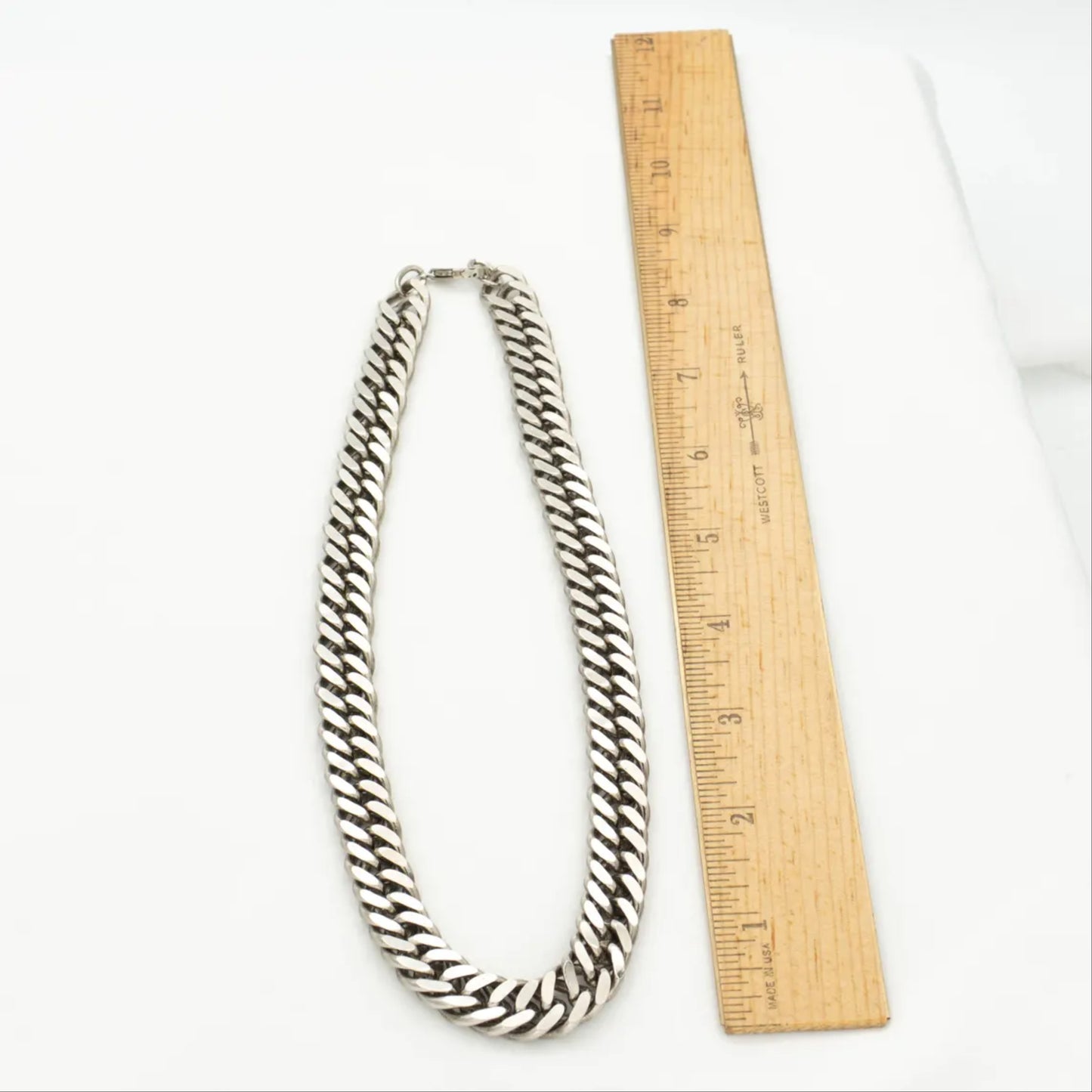 15mm Heavy 925 Silver Curb Chain Chunky
