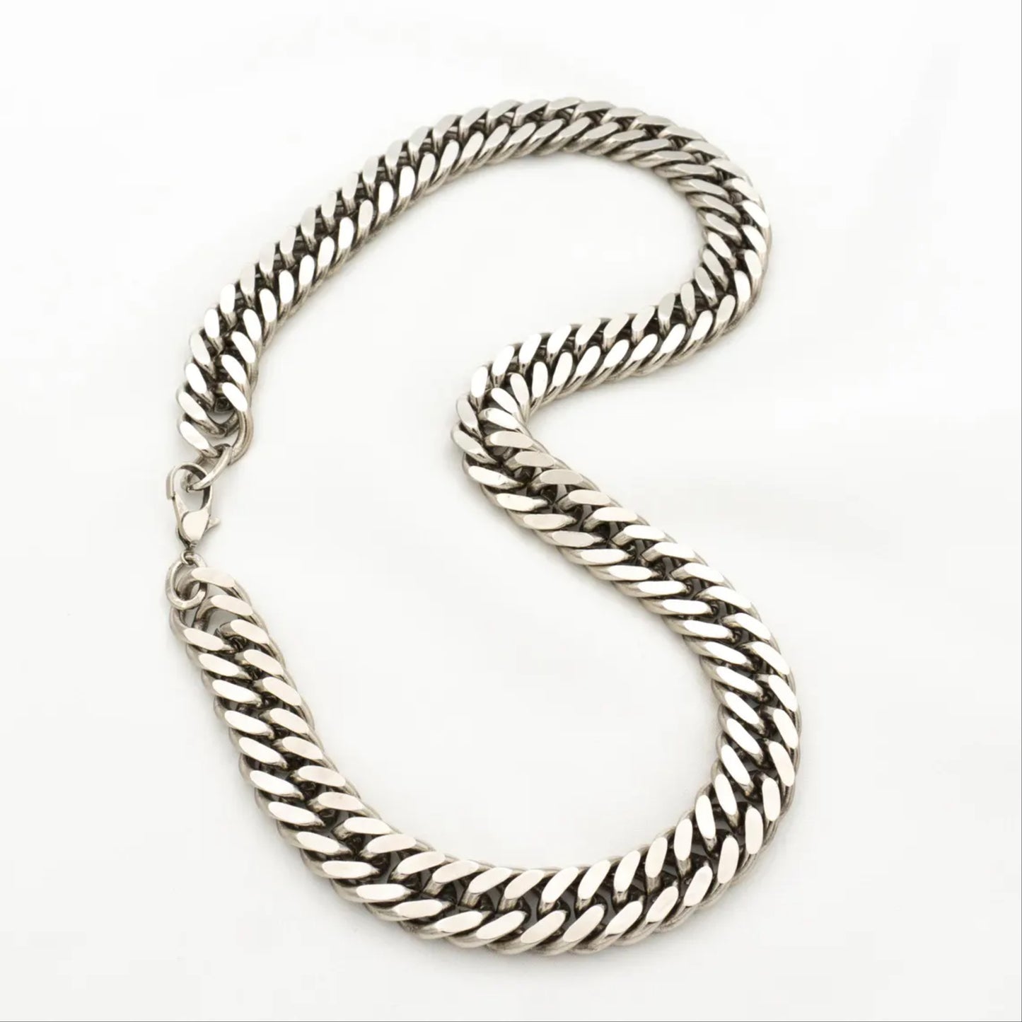 15mm Heavy 925 Silver Curb Chain Chunky