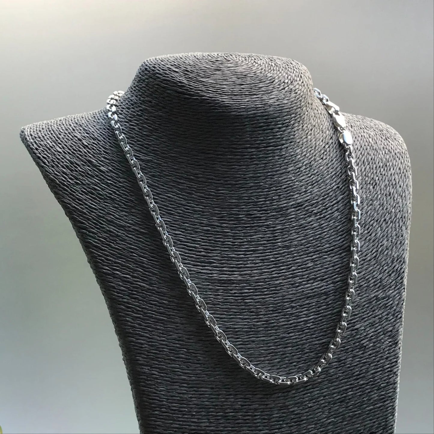 mens sterling silver necklace initial necklace