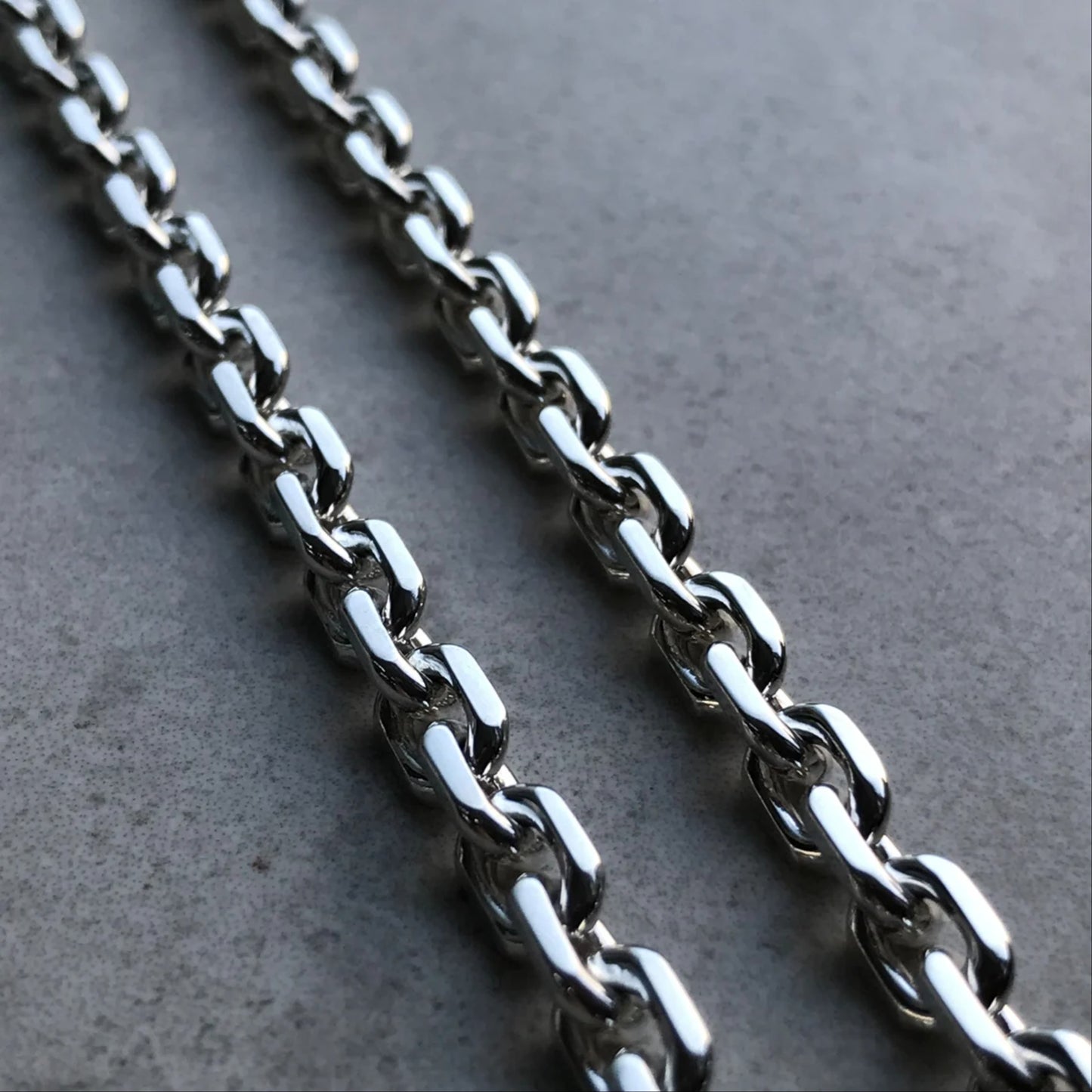 Anchor solid 925 sterling silver necklace chain mens lobster clasp