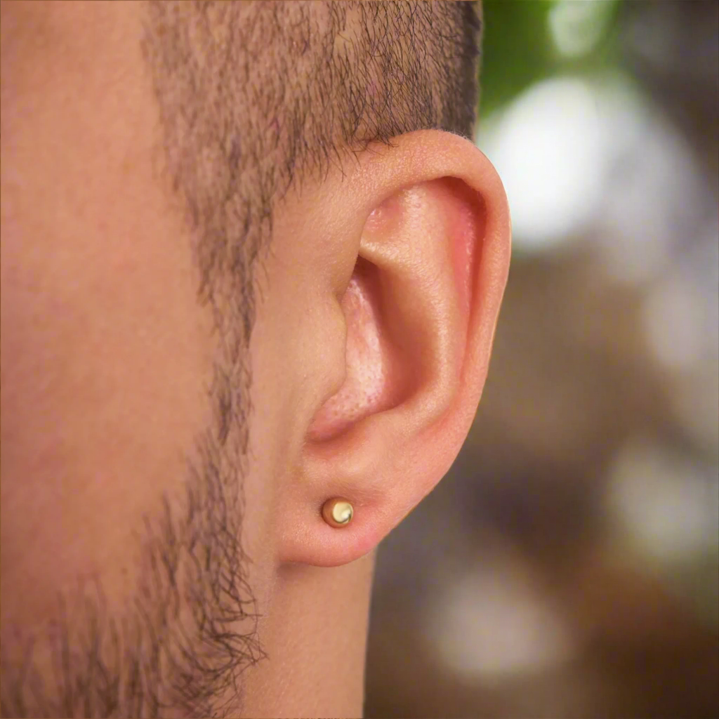 ball earrings mens -stud ball earrings 18k