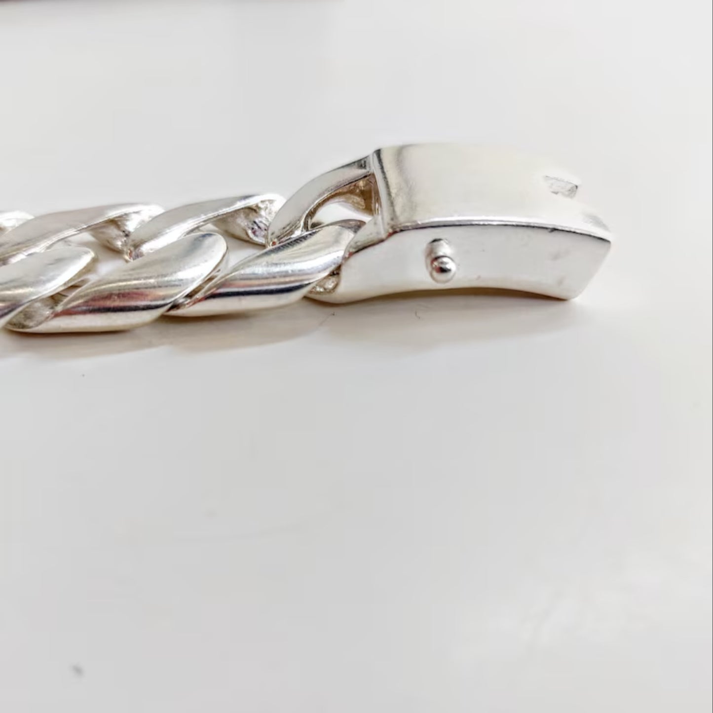 8" 120g Heavy Chunky Biker Cuban Curb Chain 925 SOLID Sterling Silver Mens Bracelet