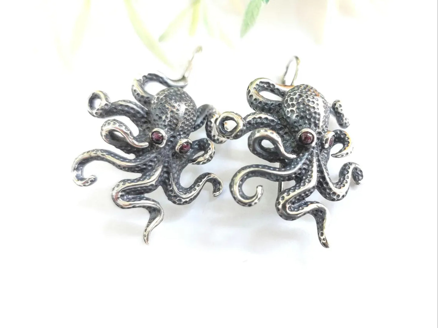 Octopus earrings 925 silver