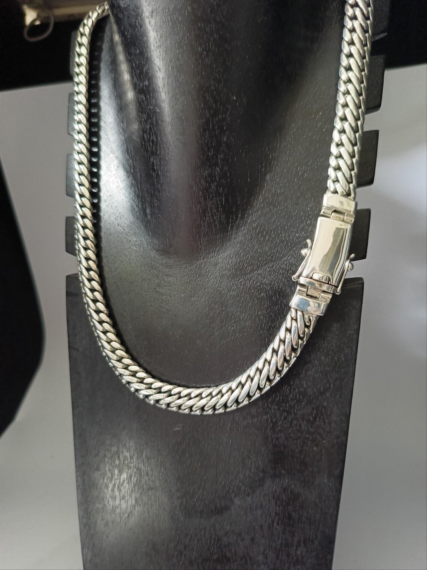 22" Very Heavy Artisan Crafted Wrapped Link 925 Sterling Silver Chain Necklace 150.05 Grams