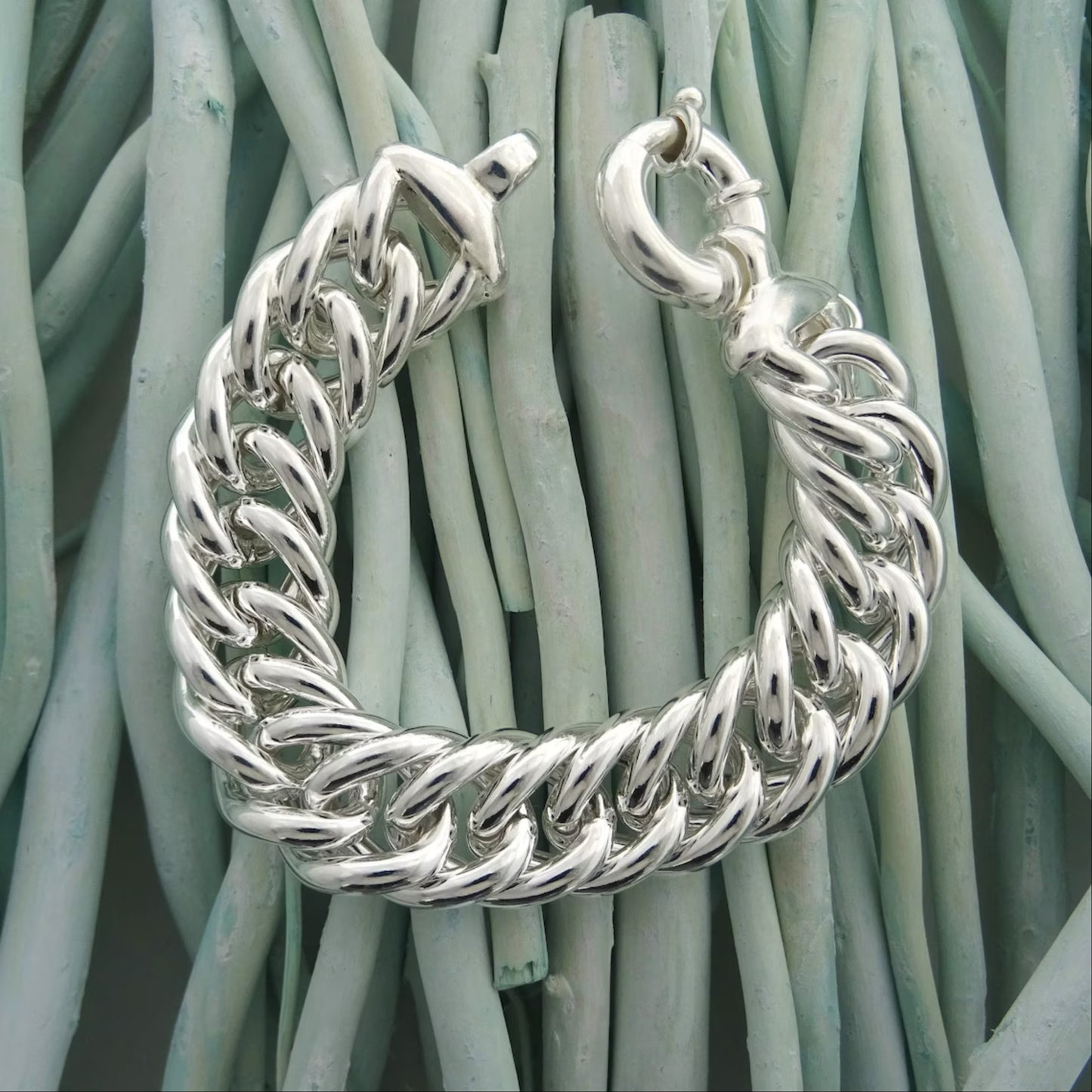 Large Men's 925 Silver Bracelet