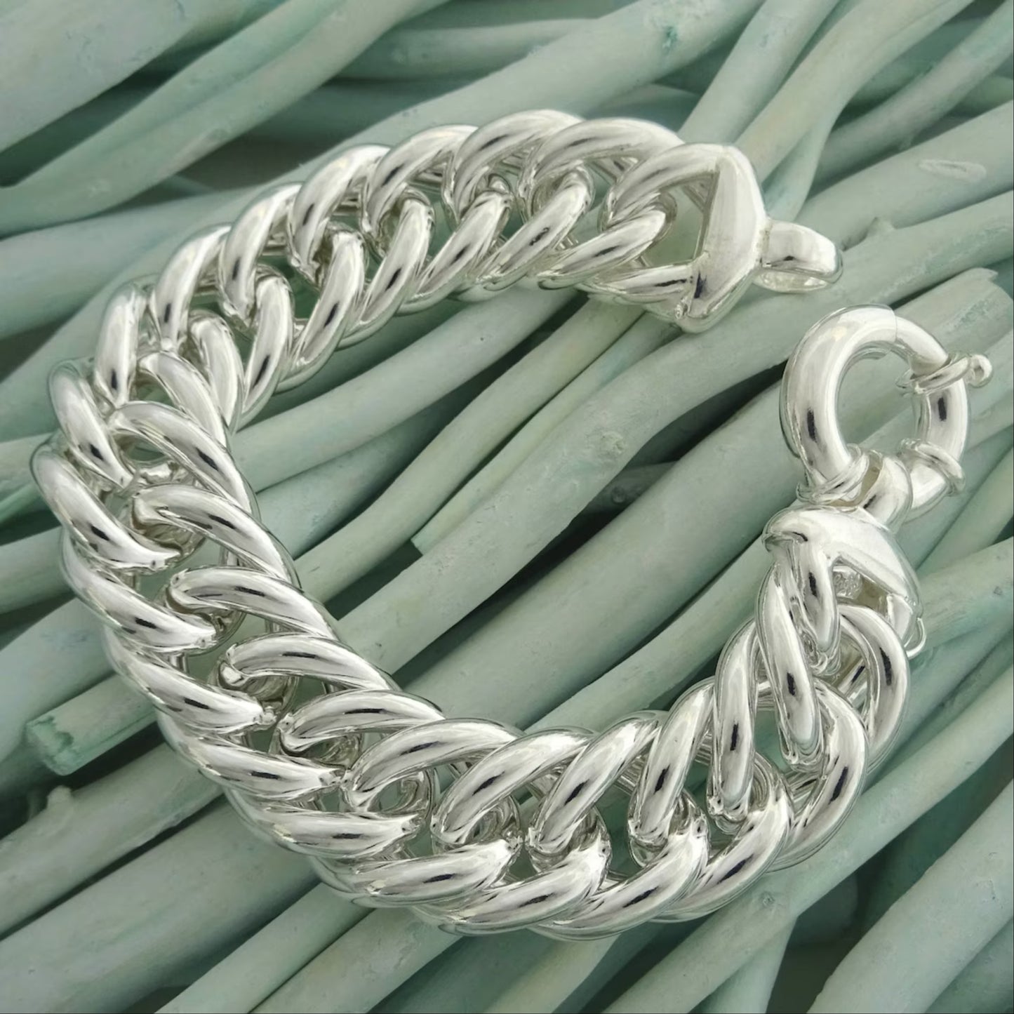 Large Men's 925 Silver Bracelet