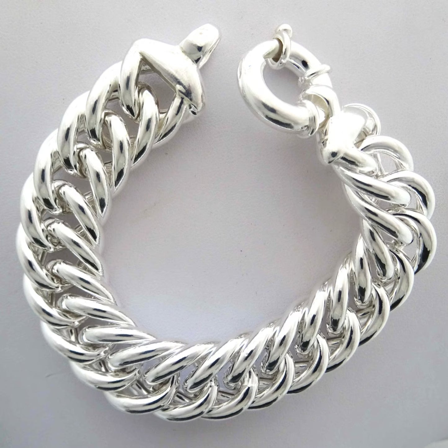 Large Men's 925 Silver Bracelet