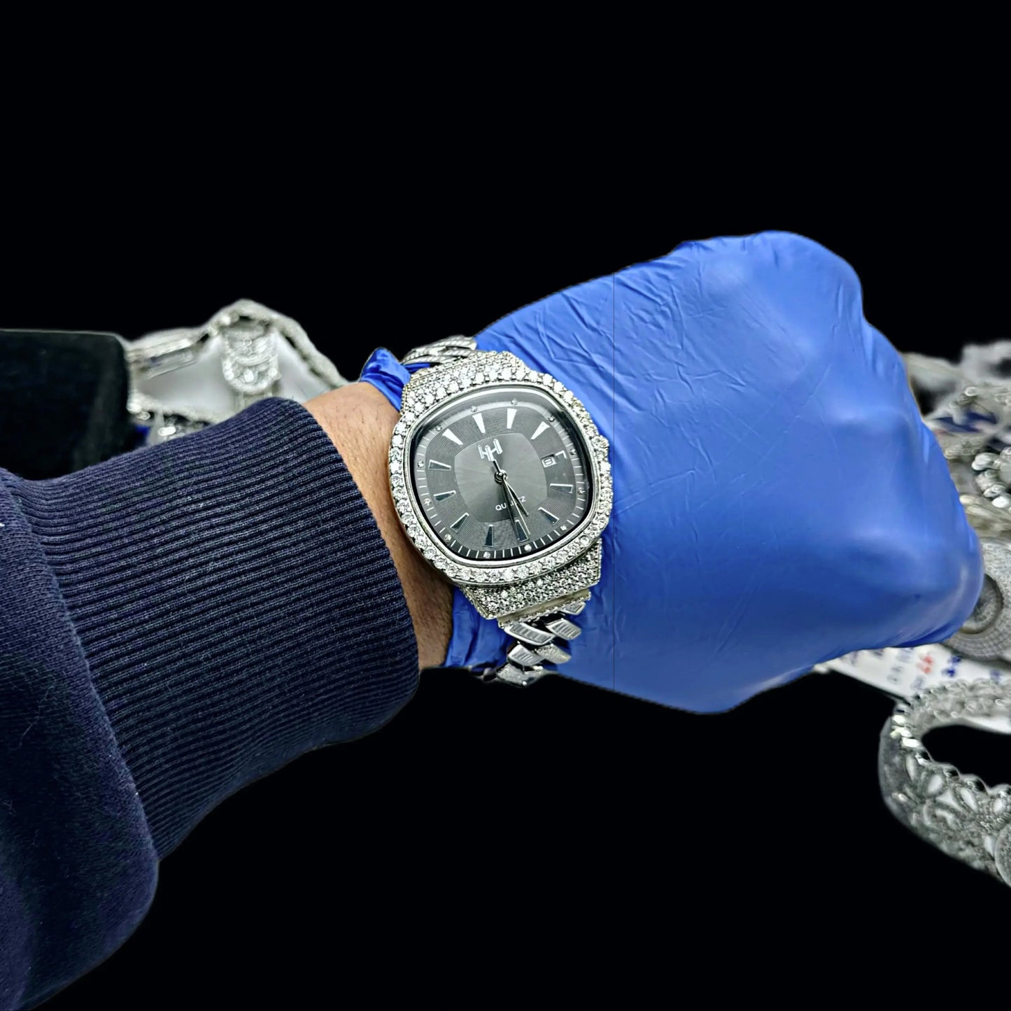 Men's 925 Silver Link watch