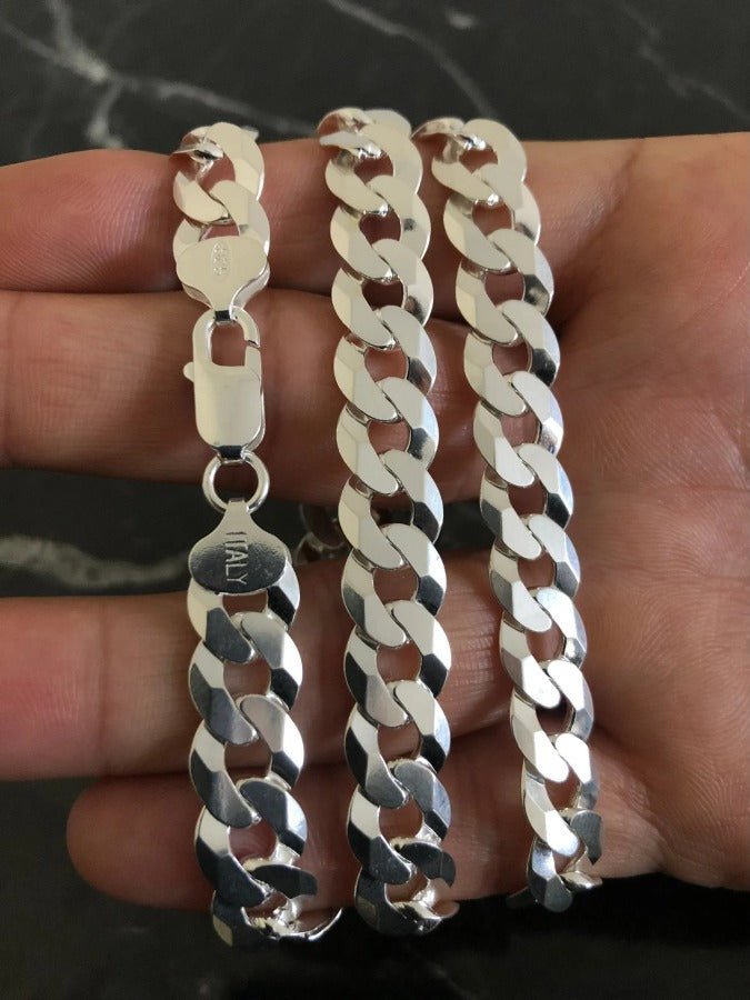 10mm Cuban Link Chain, 263C Sterling silver, chunky necklace, grunge jewelry, gift for him, punk - CUBAN