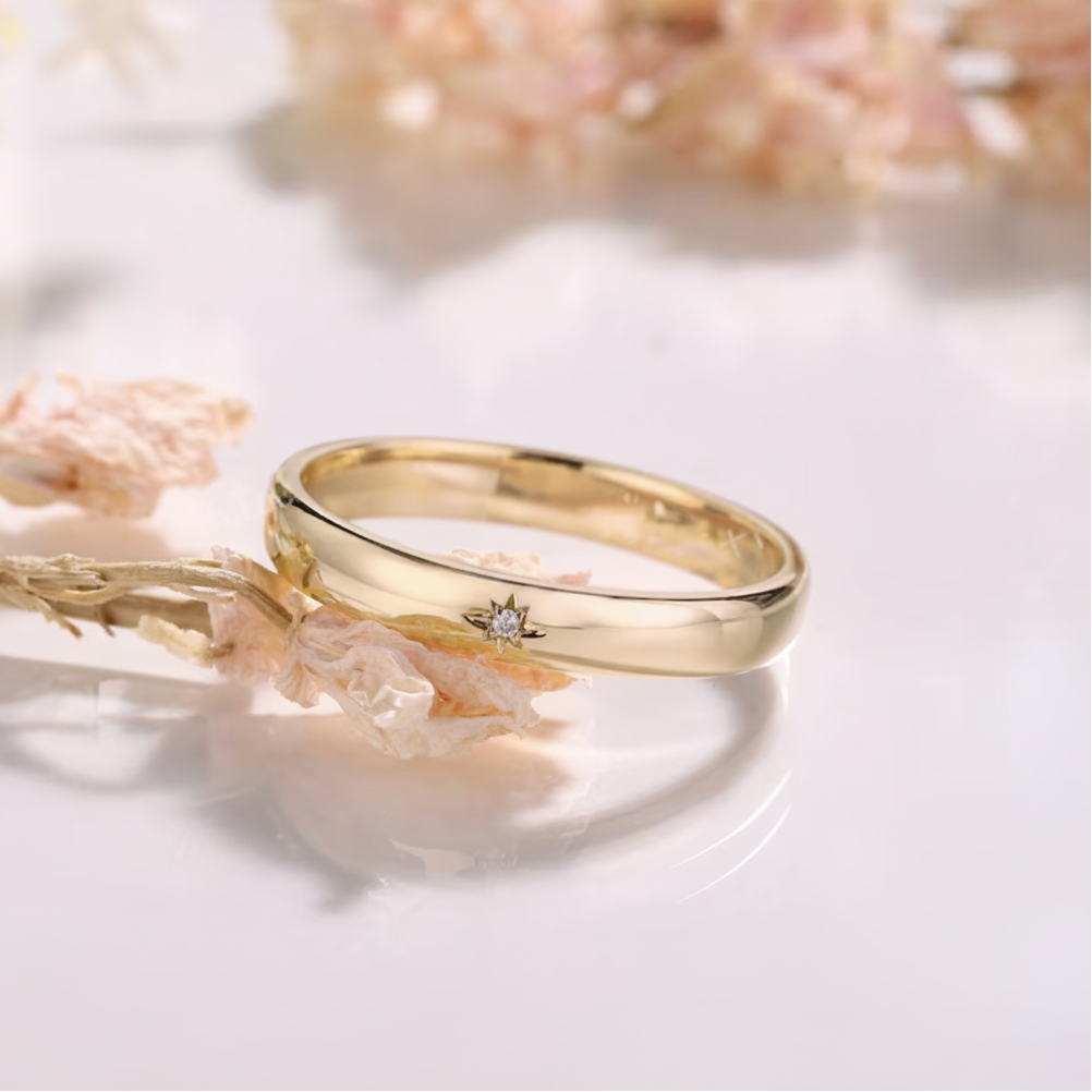 diamond ring 14k gold men's
