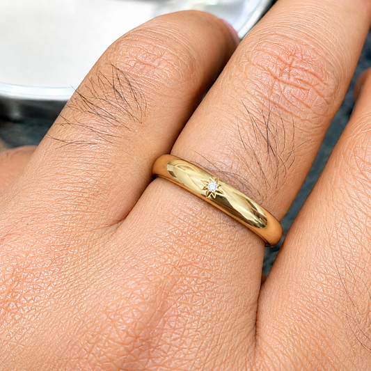 Real Diamond Ring 14k Gold Men's