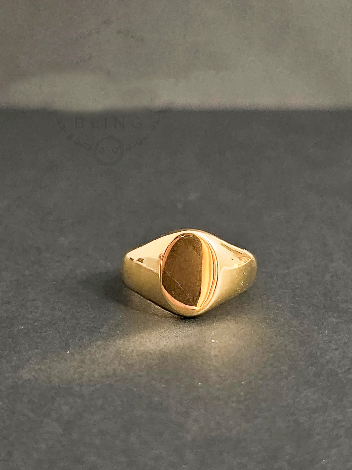 18k Gold Signet Ring-Personalized Ring