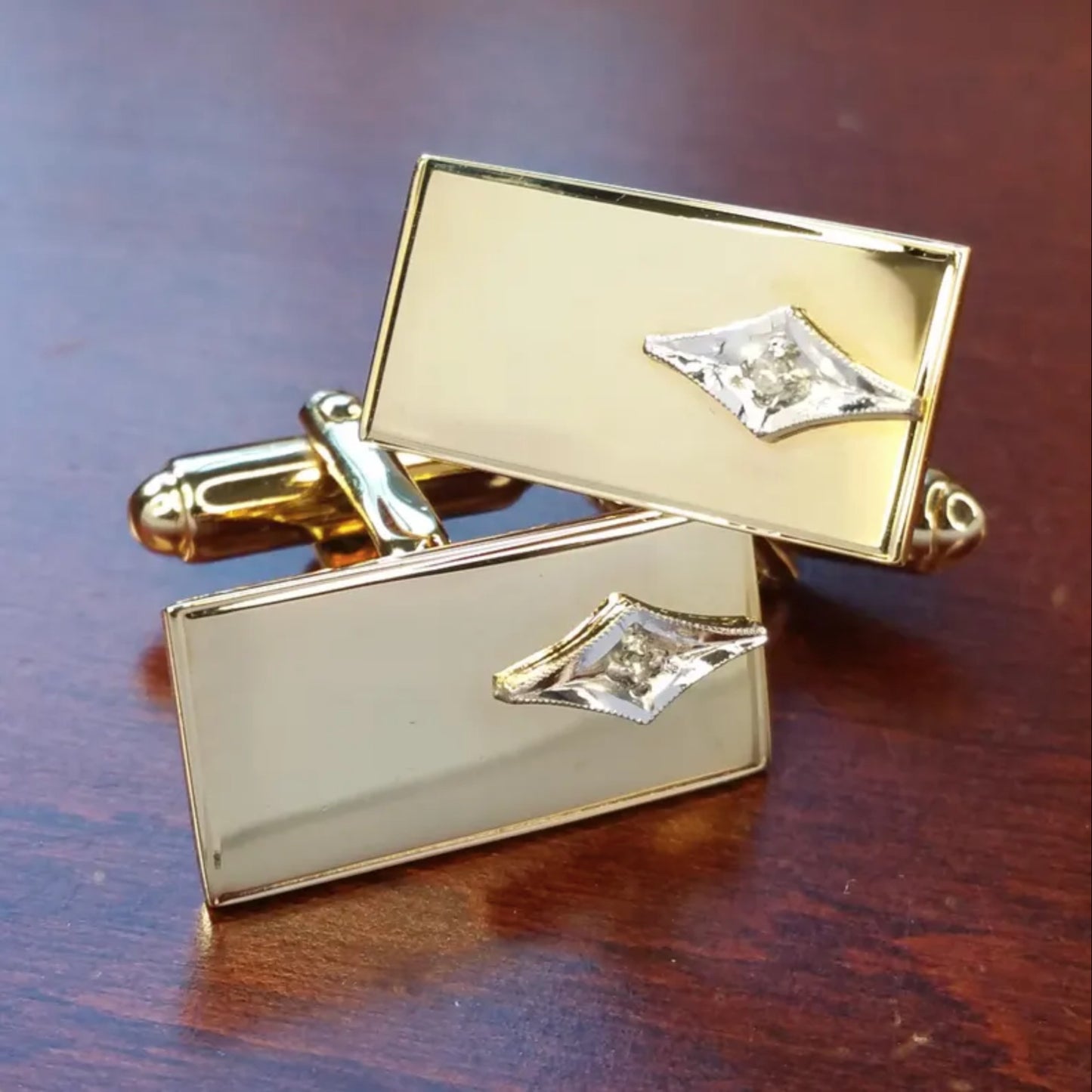 Personalised 14k Gold Cufflinks Vintage