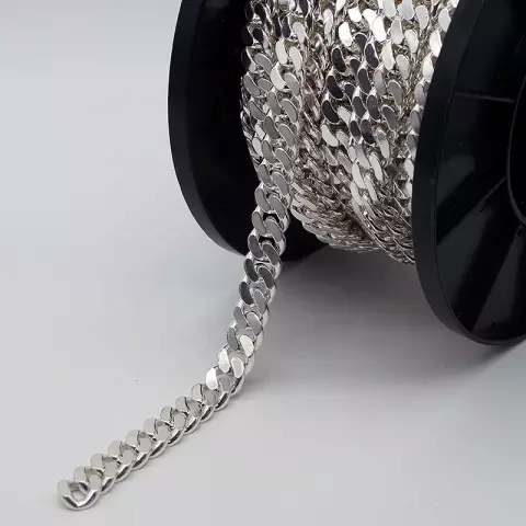 Solid silver Curb cuban link chain Miami 925 sterling silver men's chain hiphop for silver necklace man