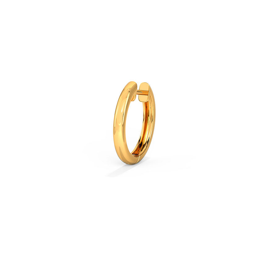 18k gold huggie hoop earrings for men