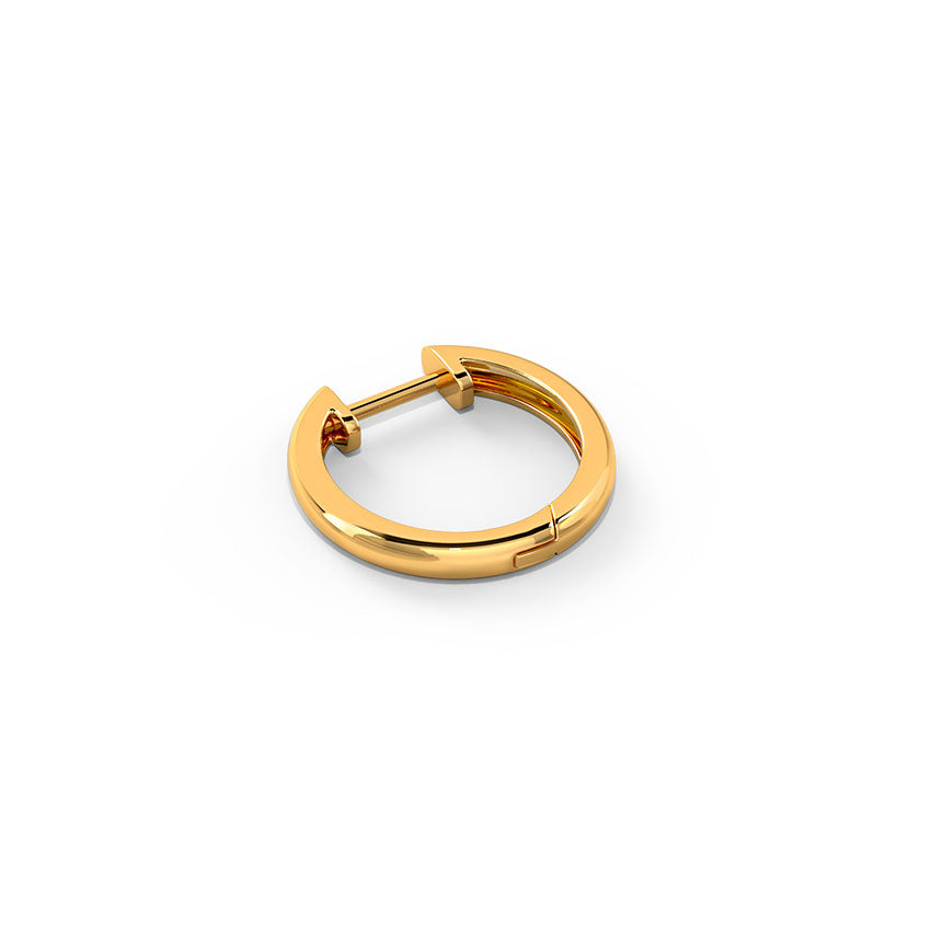 18k gold huggie hoop earrings for men