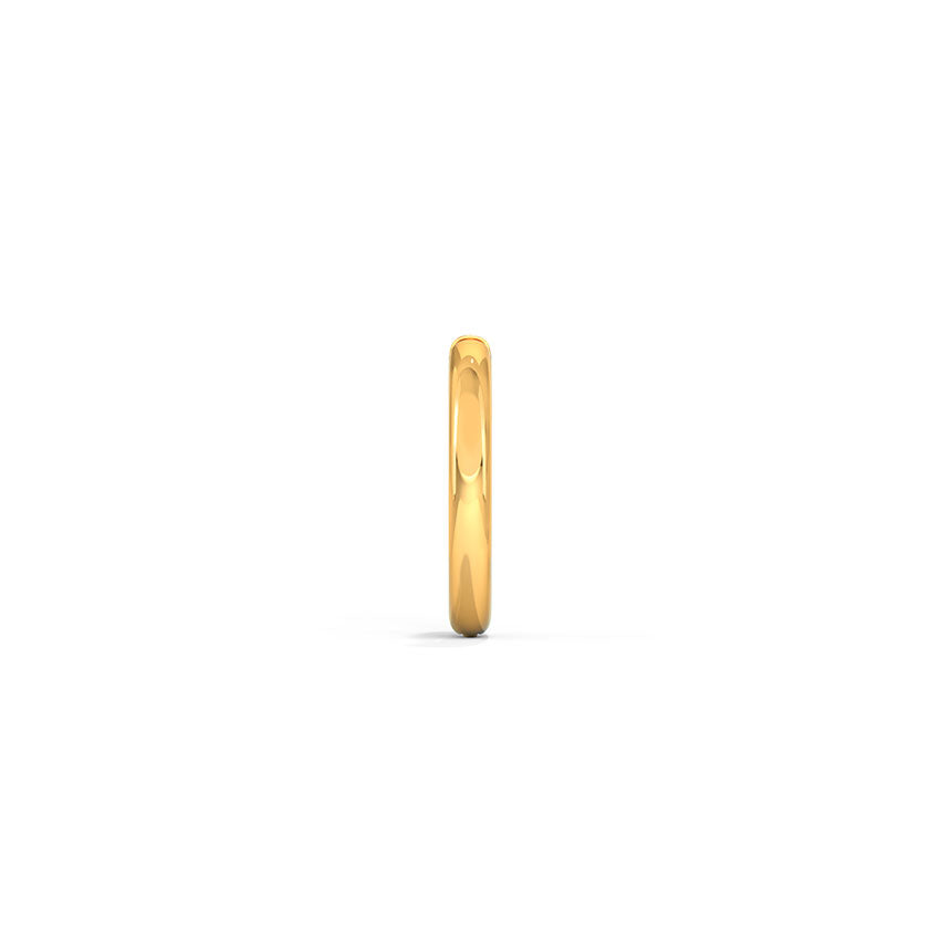 18k gold huggie hoop earrings for men