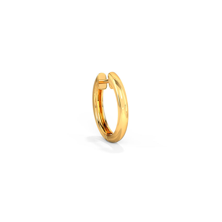 18k gold huggie hoop earrings for men