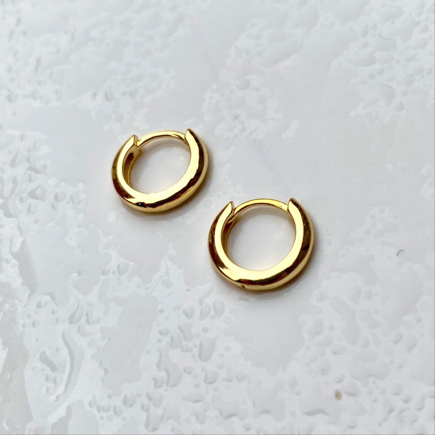 14k Gold Hoops Men
