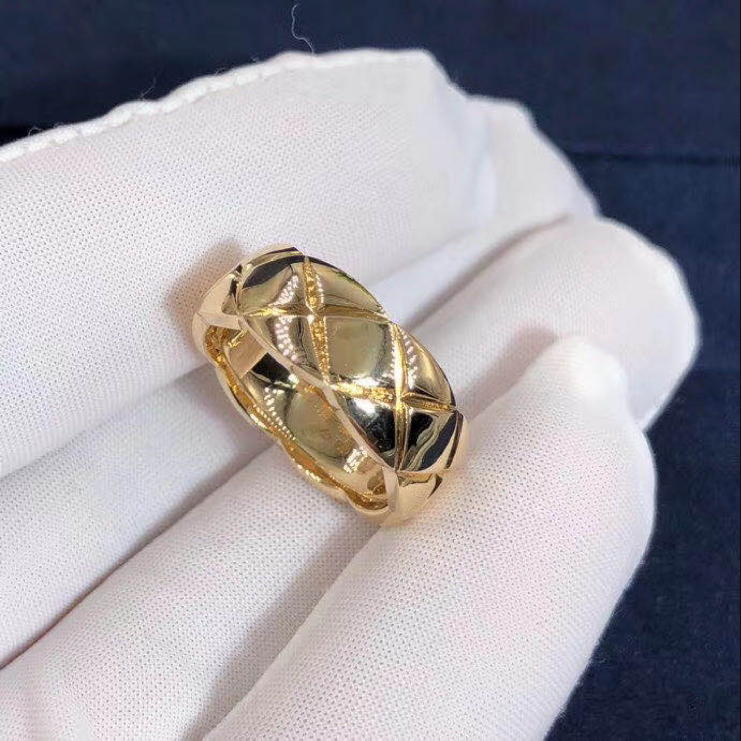 18k Yellow Gold Yellow Large Wide Coco Crush Band Ring 8mm