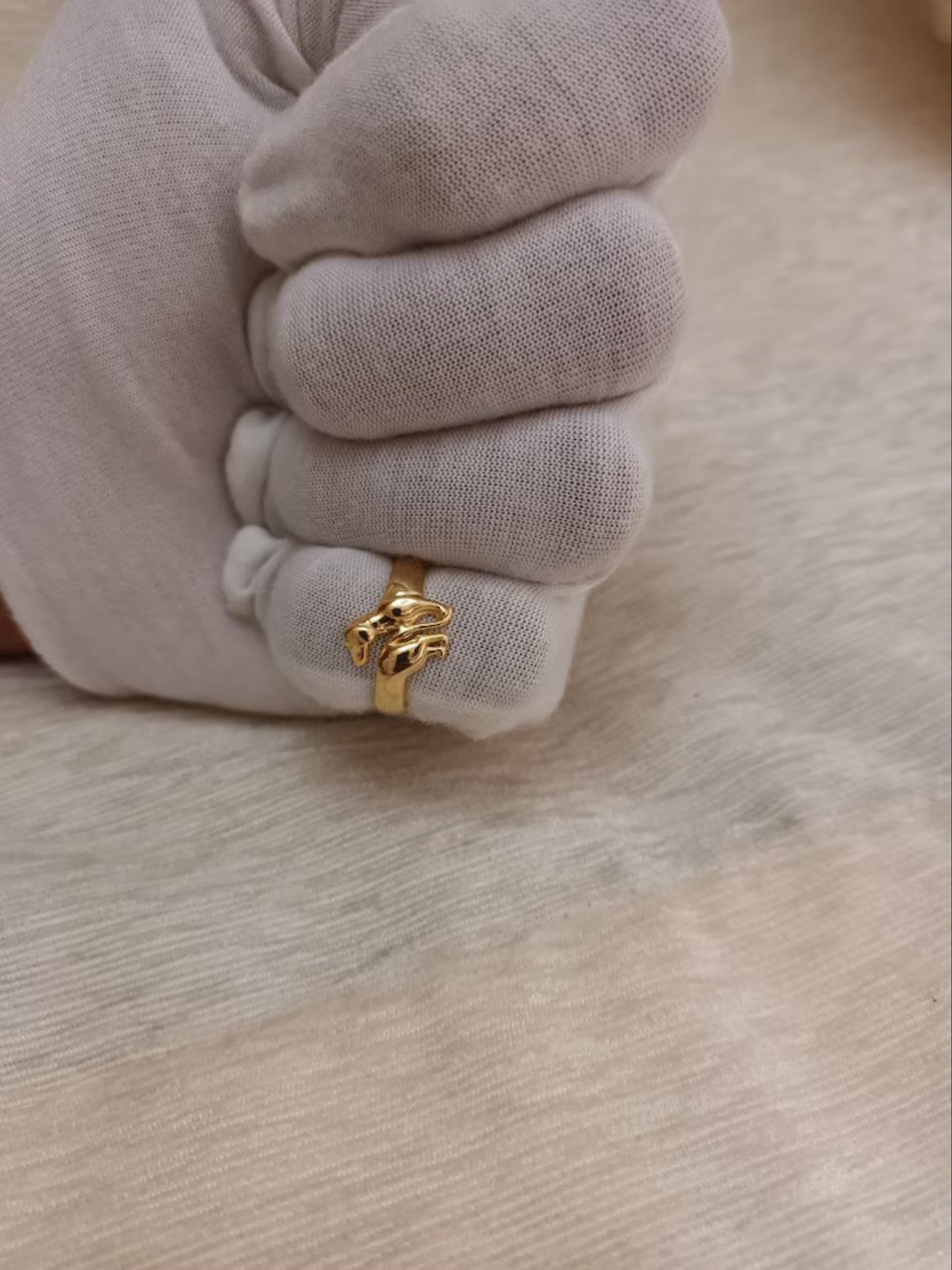 18k gold DACHSHUND RING, 14k gold Dachshund Dog Ring