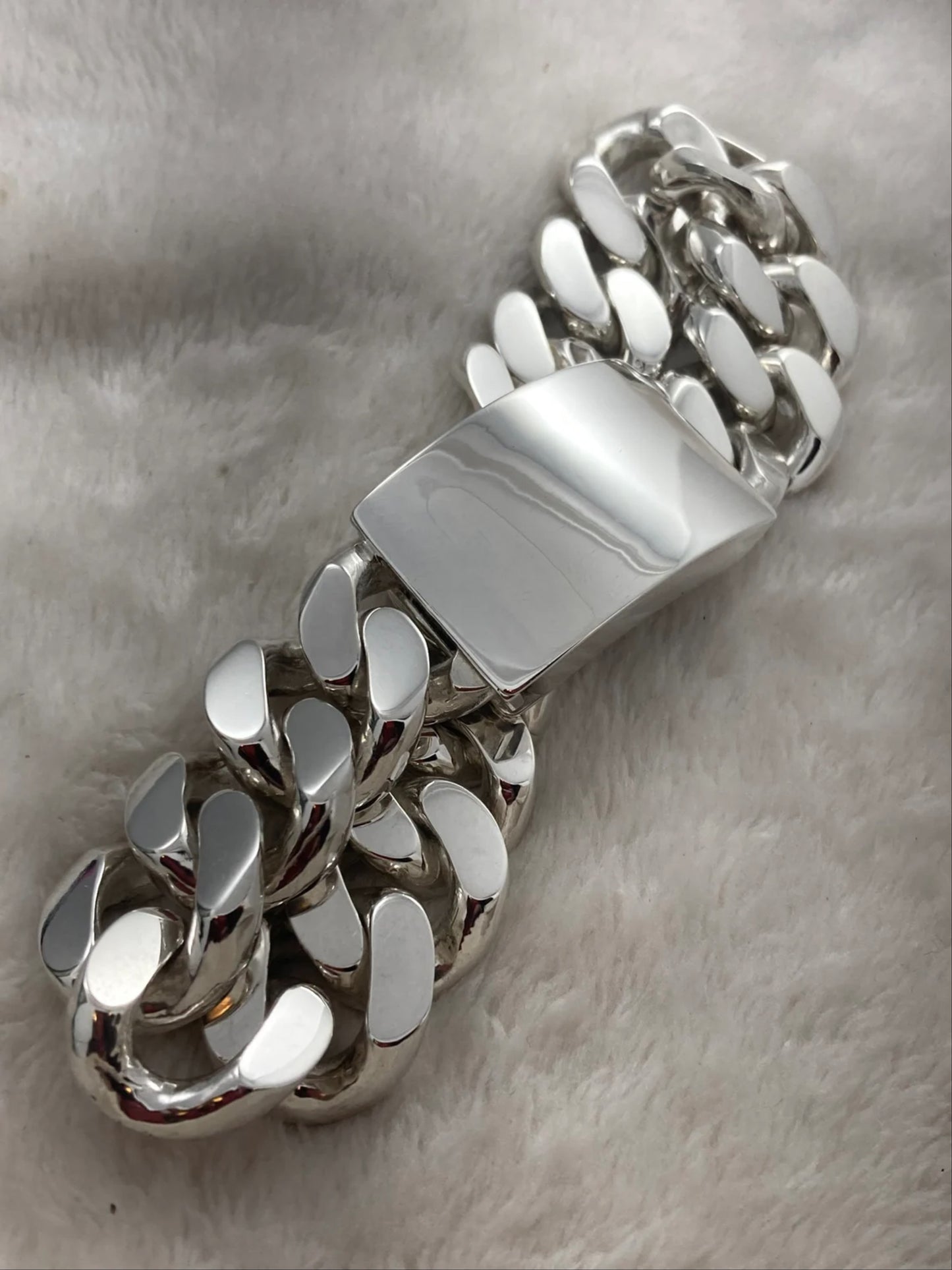 21mm heavy curb link bracelet men