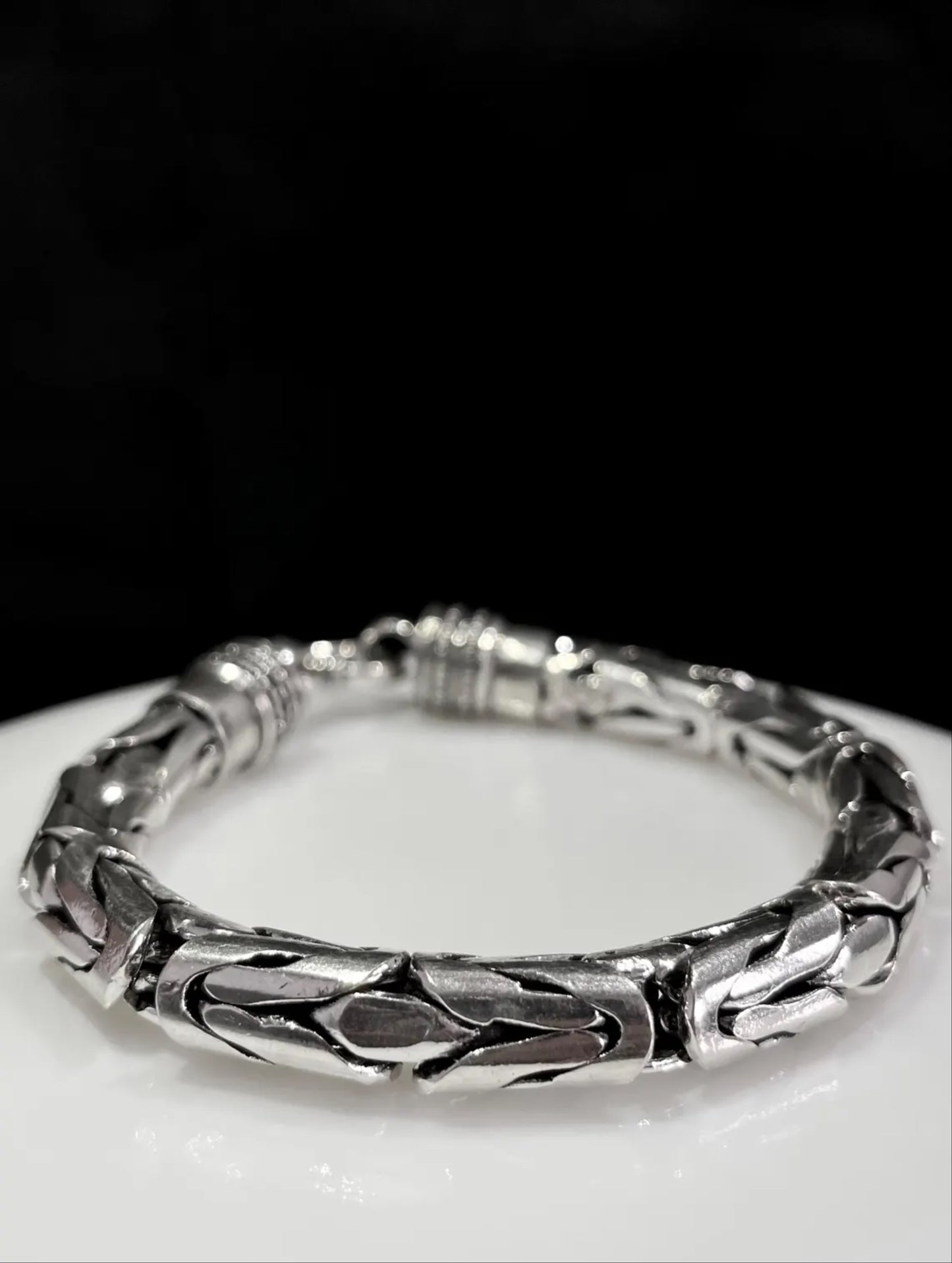 Mens Heavy byzantine chain bracelet