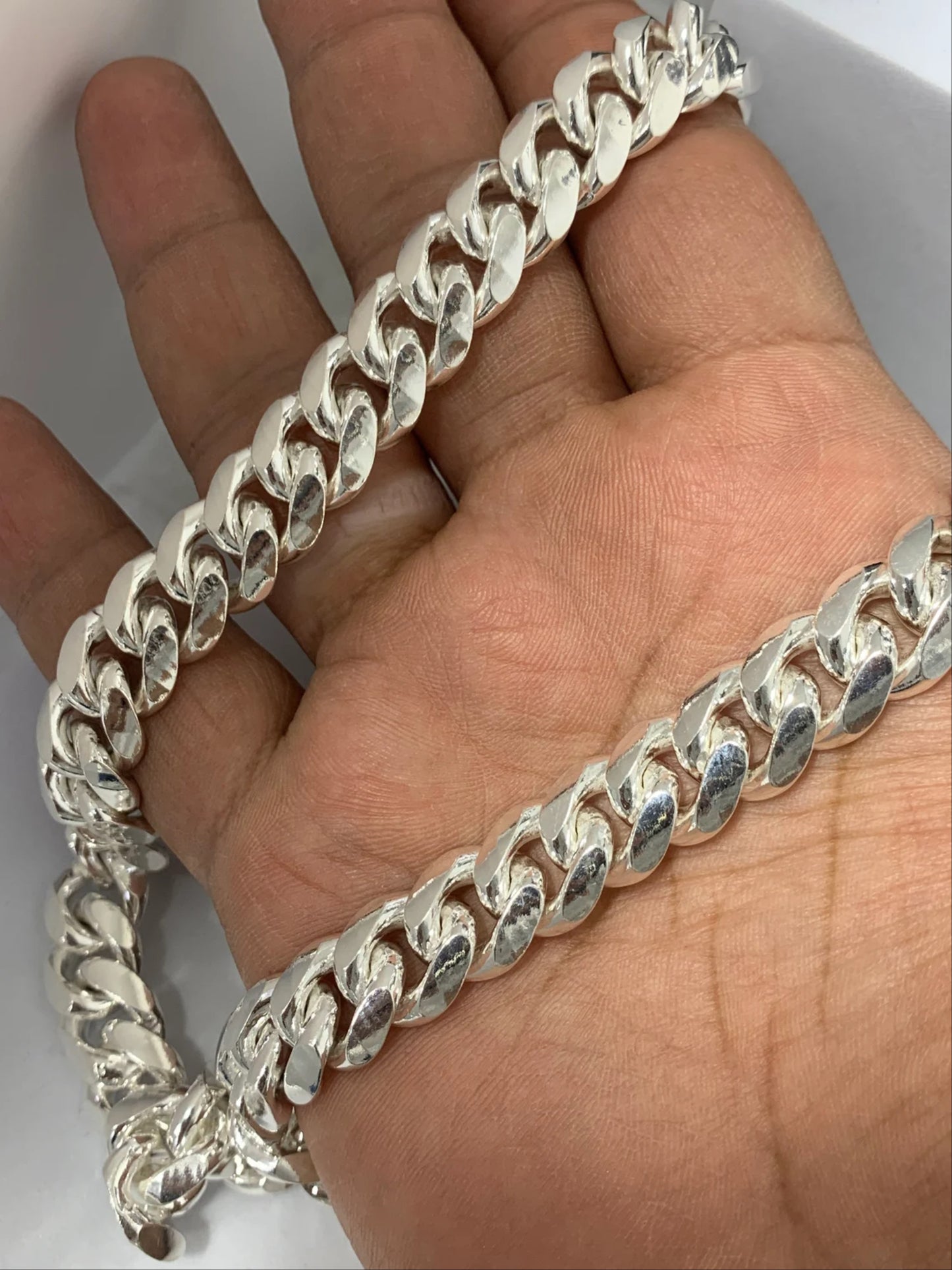 Real 925 Sterling Silver Heavy Chain Men's