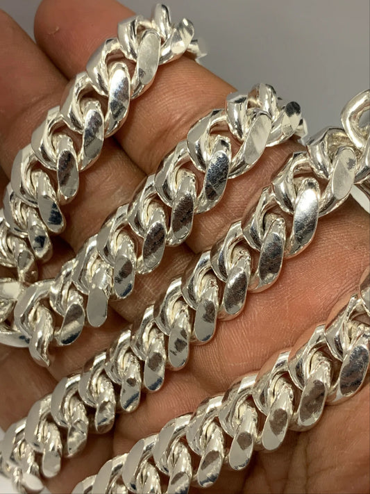 Real 925 Sterling Silver Heavy Chain Men's