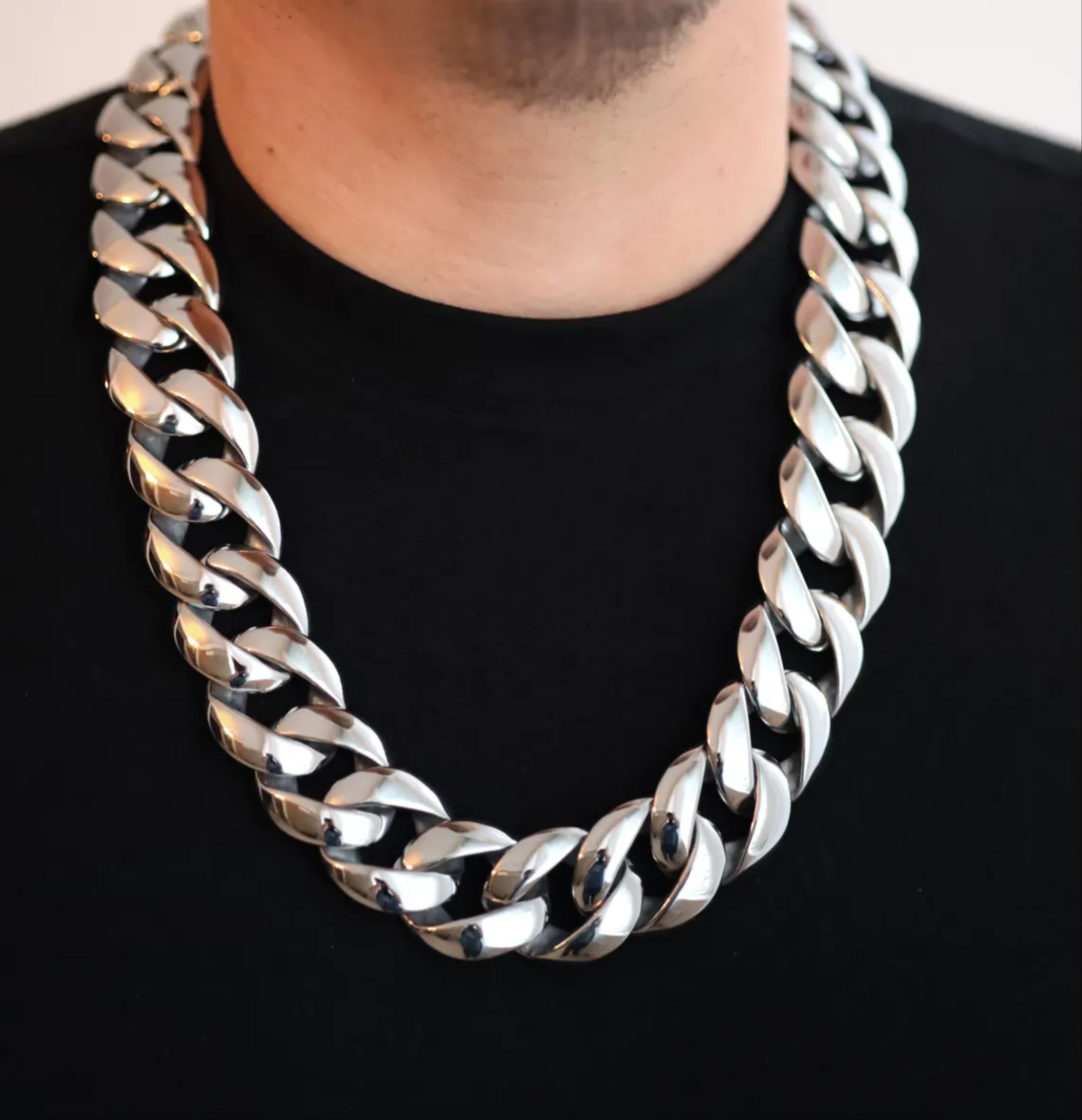 アクセサリー SILVER925 MIAMI CUBAN CHAIN 60cm Sterling Silver Miami Cuban 220 Chain 7.6mm - CH654 | Silver
