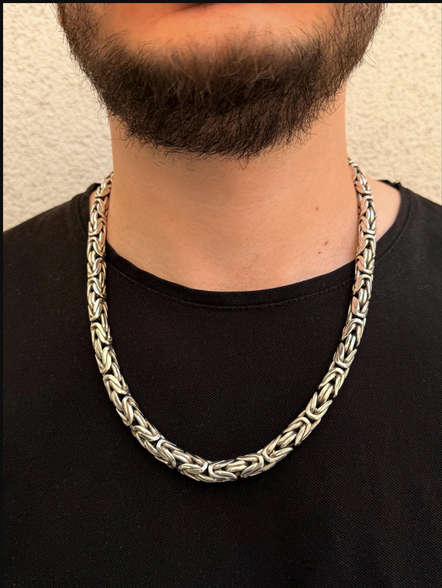 925 Silver Byzantine Chain Men