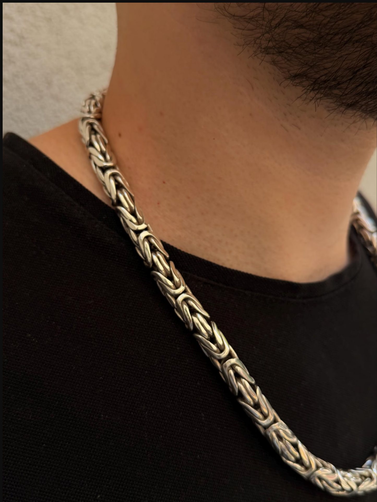 925 Silver Byzantine Chain Men