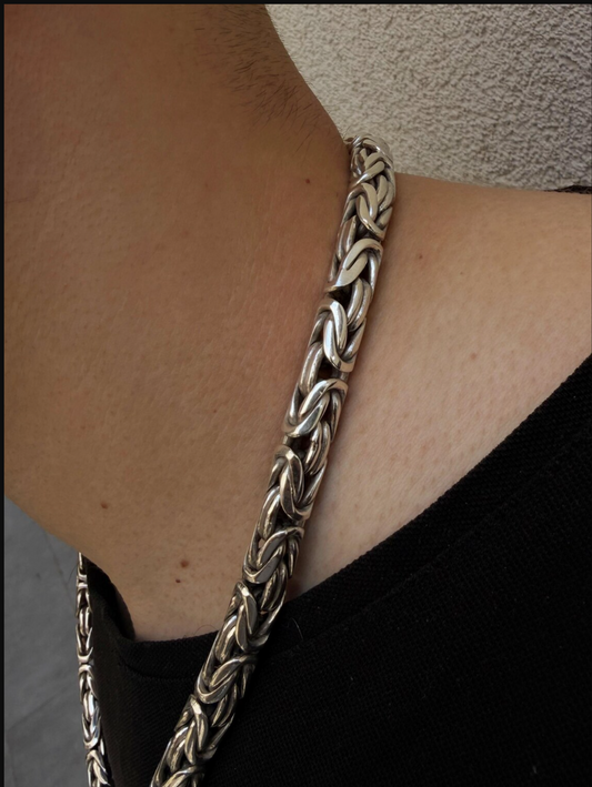 925 Silver Byzantine Chain Men