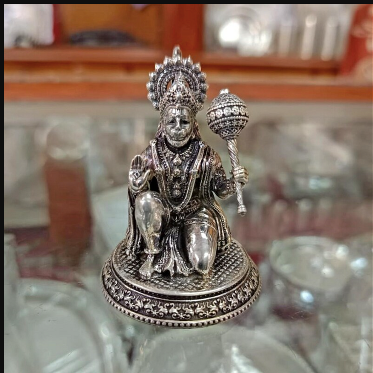925 Silver Hanuman Statue | Monkey God Figurine