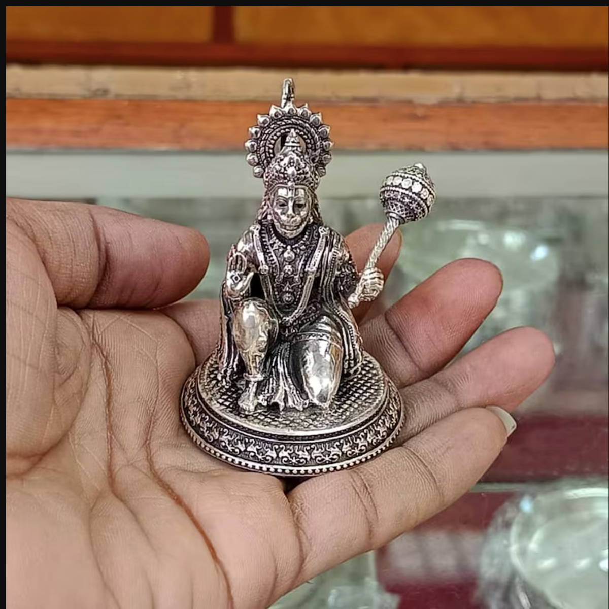 925 Silver Hanuman Statue | Monkey God Figurine