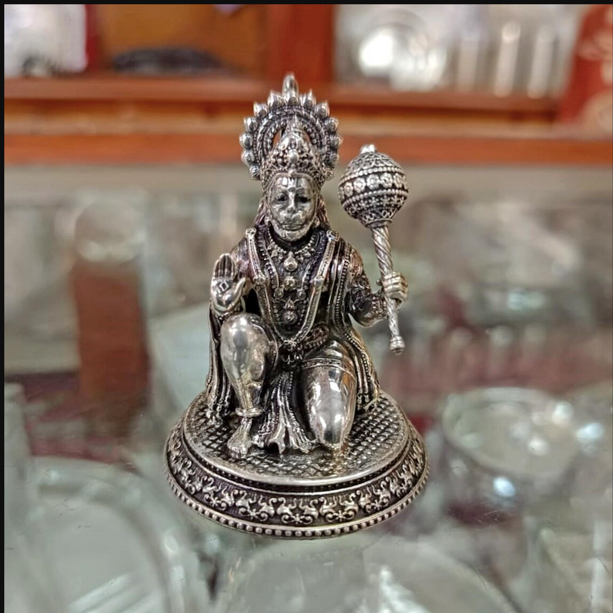 925 Silver Hanuman Statue | Monkey God Figurine