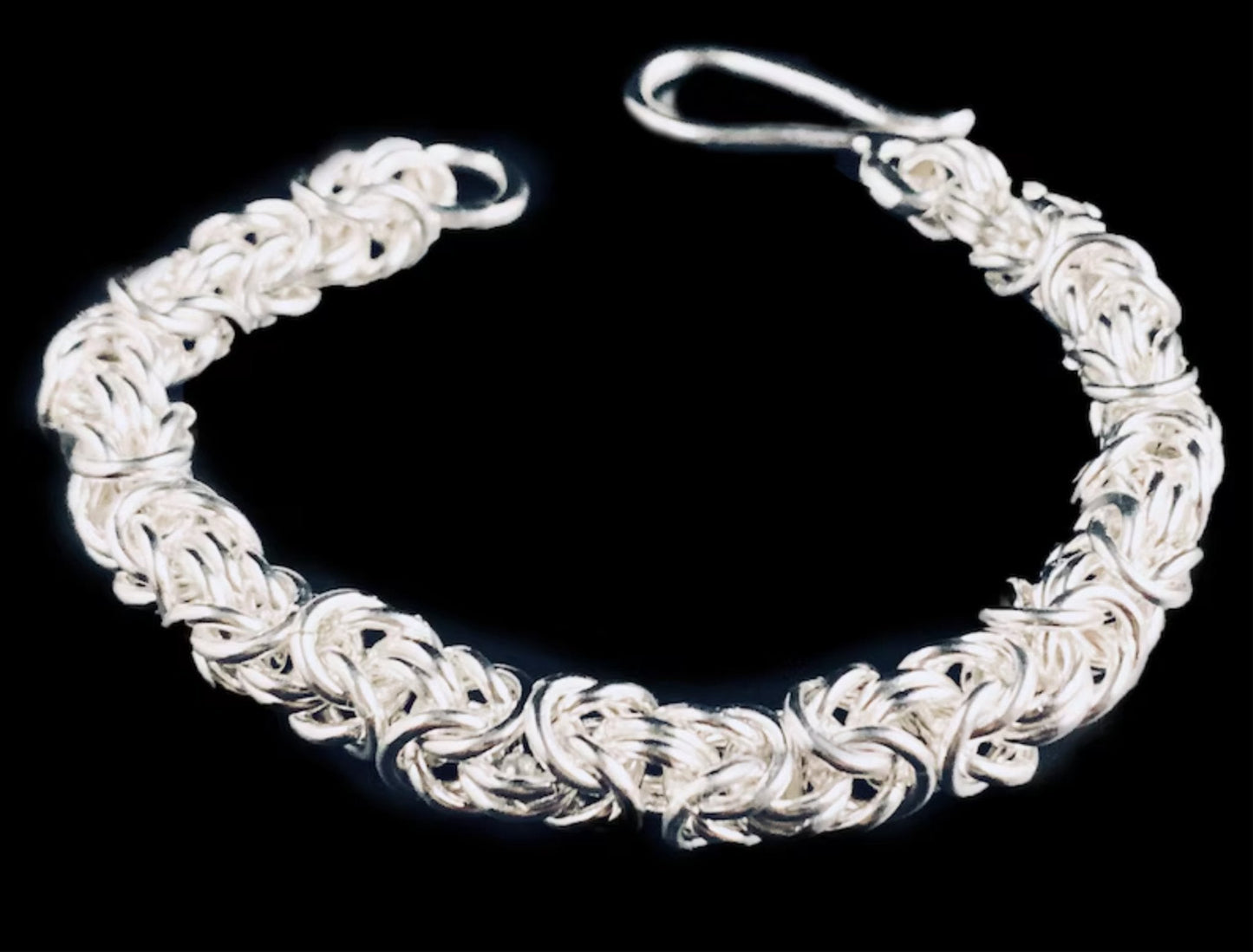 925 Silver Byzantine Necklace or Bracelet, Hypoallergenic, Customized Luxury, Handmade Jewelry Gift for Men & Women, Free Fast Shipping - CUBAN