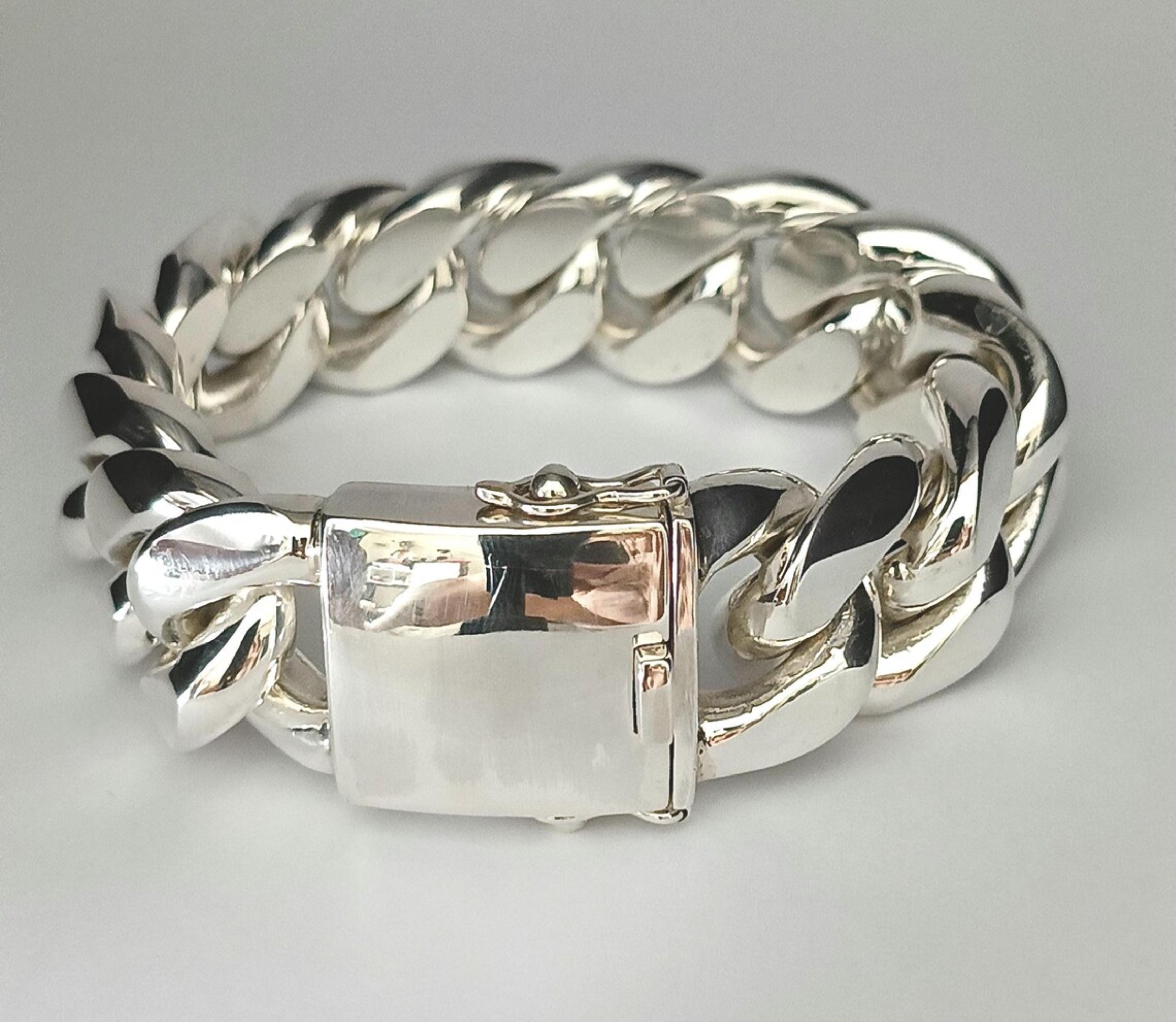 SILVER925 SUPER HEAVY BELT BRACELET/シルバー 925 Silver Heavy Jumbo Link Bracelet For Him – CUBAN