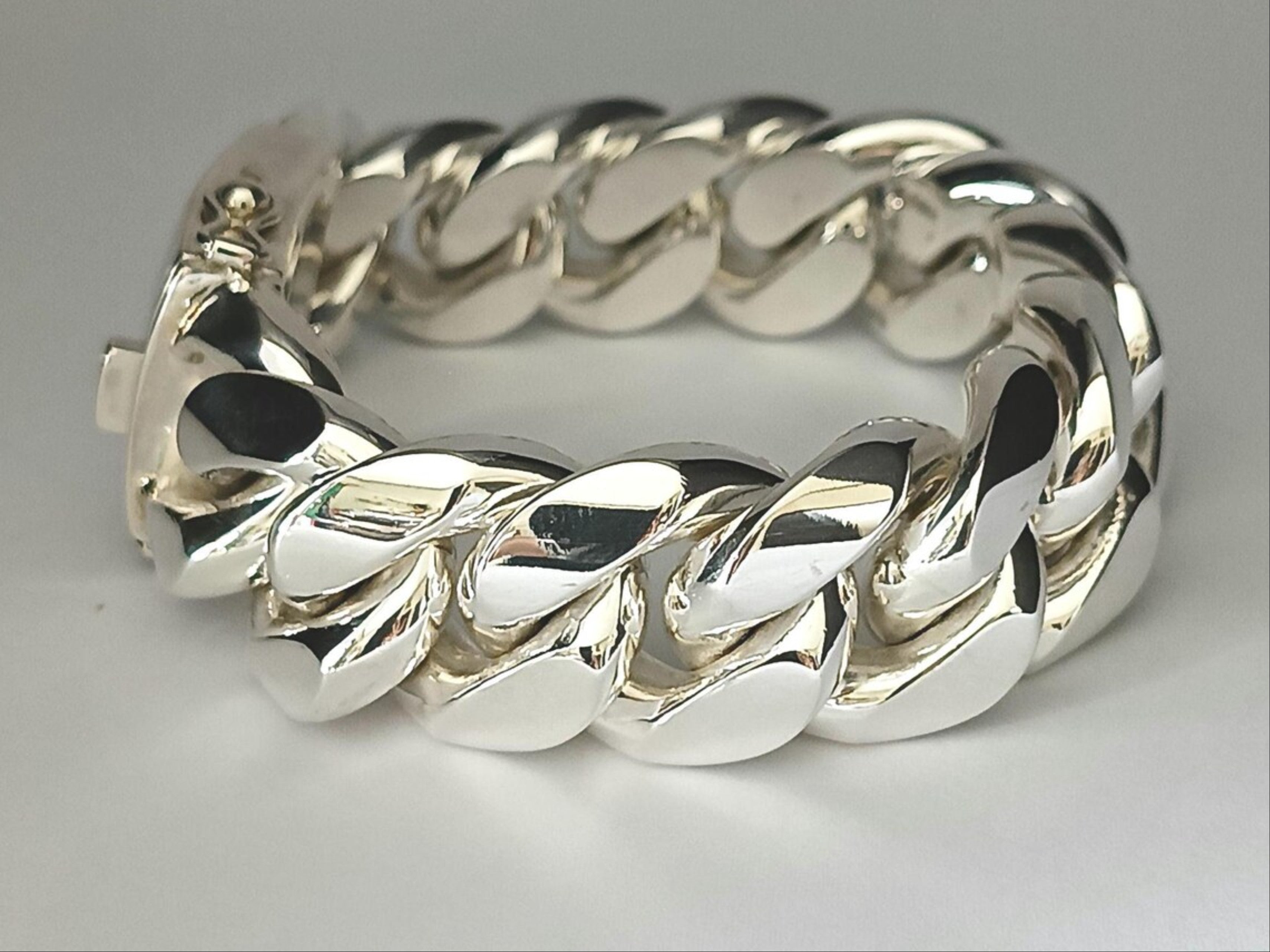 925 Silver Heavy Jumbo Link Bracelet For Him – CUBAN