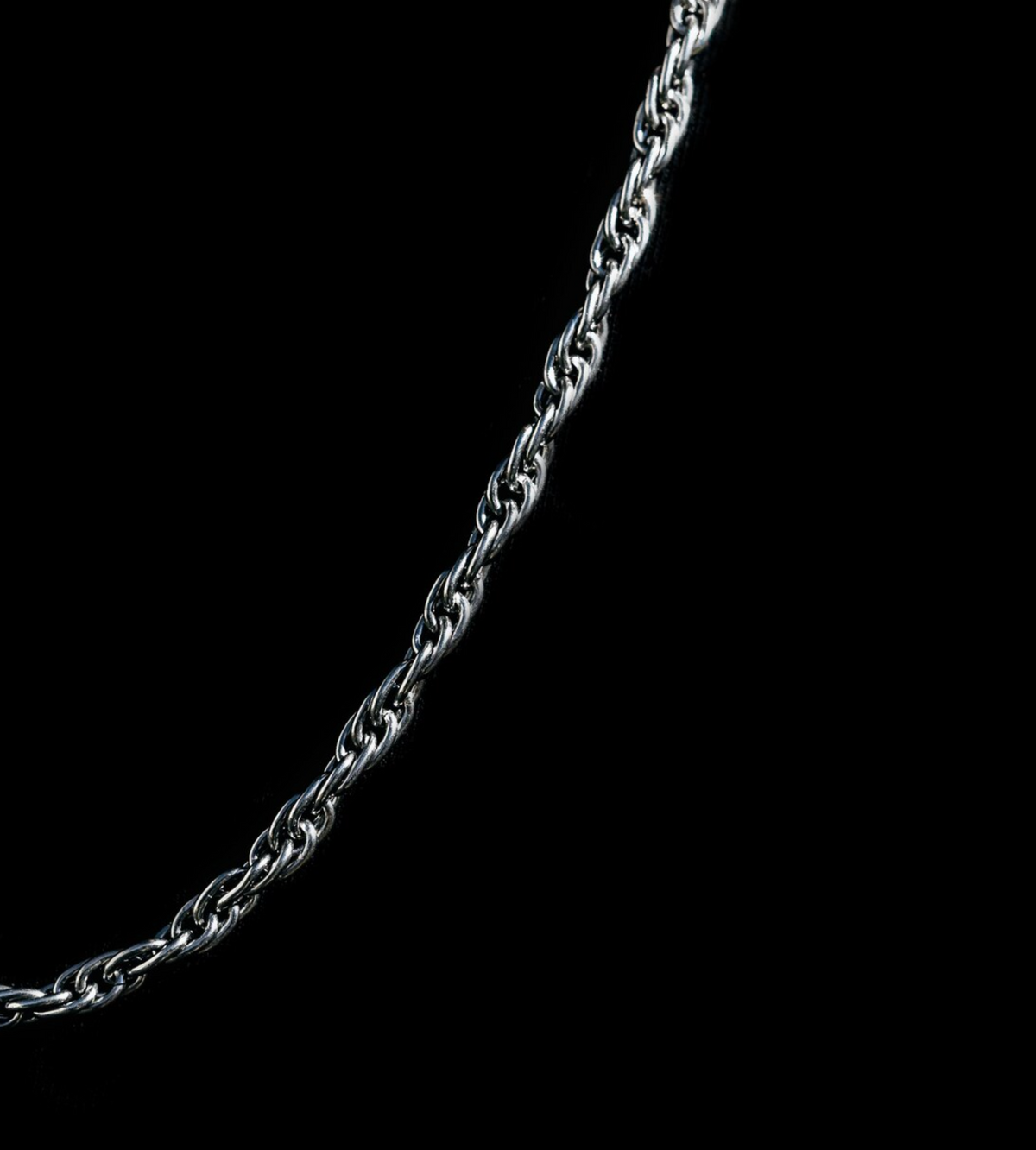 Real 925 Sterling Silver Solid Rope Chain Men's